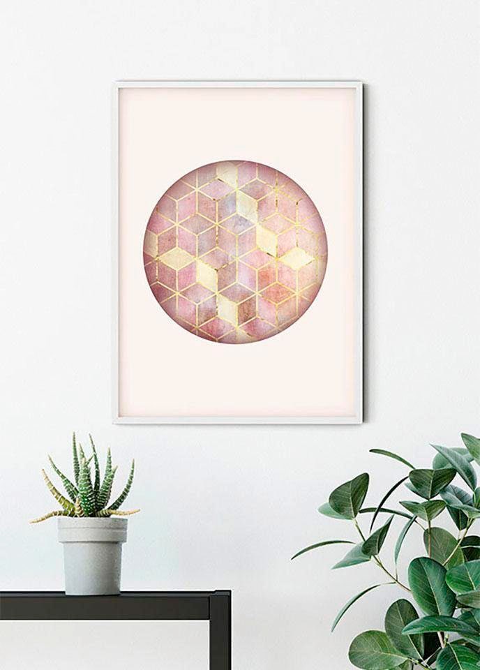 Komar Bild »Mosaik Circle Rosso« Formen | Kunst 1 Stk. tlg. Wandbild zur Dekoration - ohne Rahmen