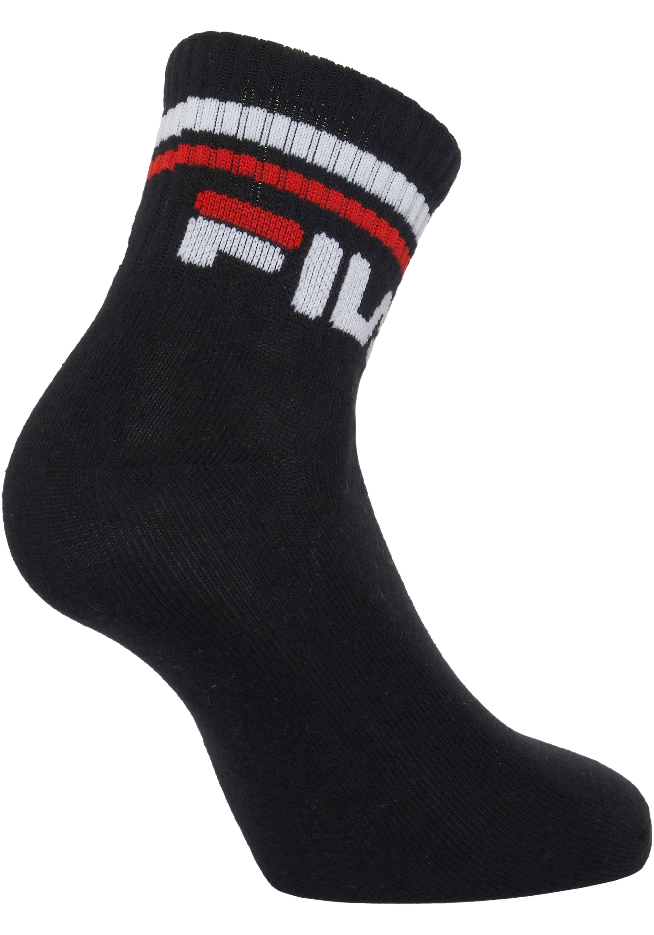 Fila Sportsocken »UNISEX QUARTER PLAIN SOCKS« 6 Paar tlg. mit Logo-Schriftzug