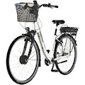 FISCHER Fahrrad E-Bike »CITA ECU 2200 418«, 7 Gang, Shimano, Nexus, Frontmotor 250 W, (mit Akku-Ladegerät-mit Beleuchtungsset-mit Fahrradschloss)