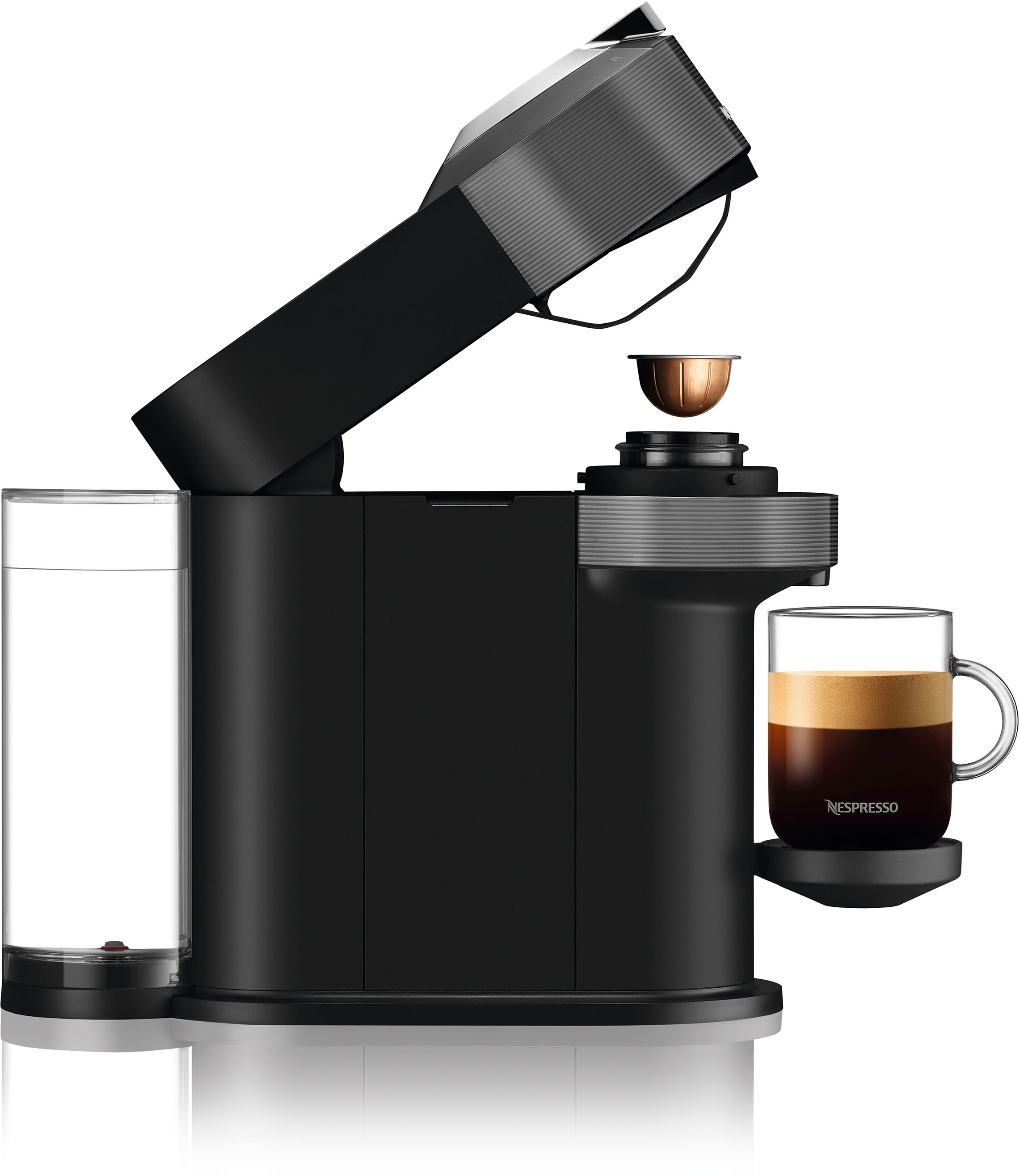 Nespresso Kapselmaschine »Vertuo Next ENV 120.GY von DeLonghi, Dark Grey«,  inkl. Aeroccino Milchaufschäumer im Wert von UVP € 75,- jetzt bei OTTO | Kapselmaschinen