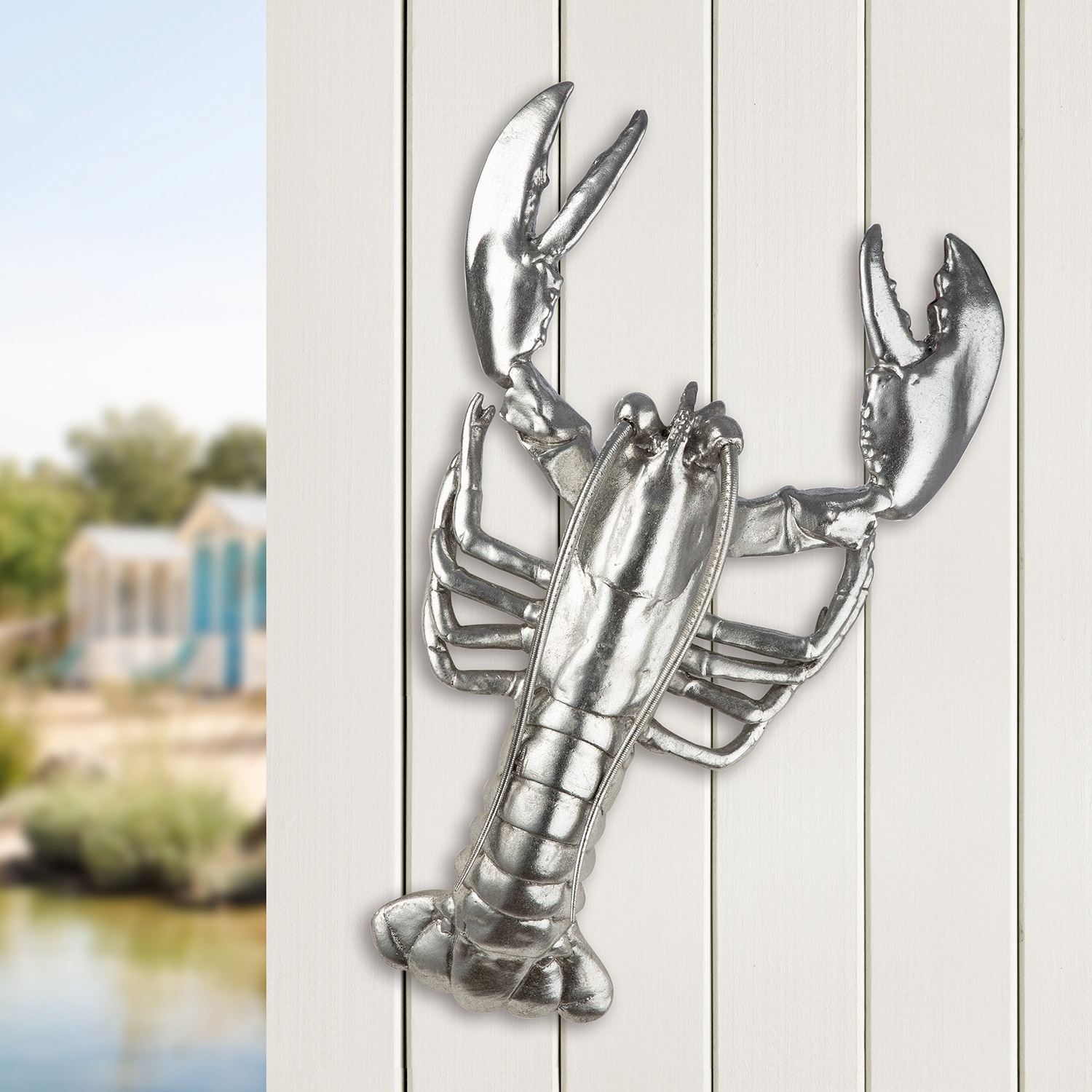 GILDE Tierfigur »Figur; Wandobjekt Hummer Lobster silberfarben H. 41,5 cm«