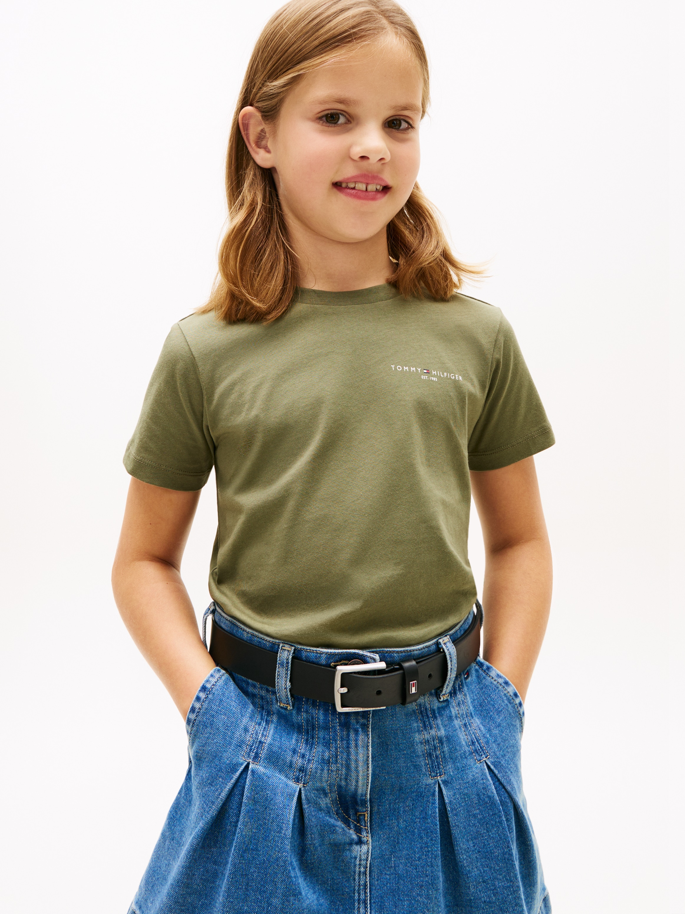 Tommy Hilfiger T-Shirt »MINI CORP T-SHIRT« Kinder bis 16 Jahre, Rundhals