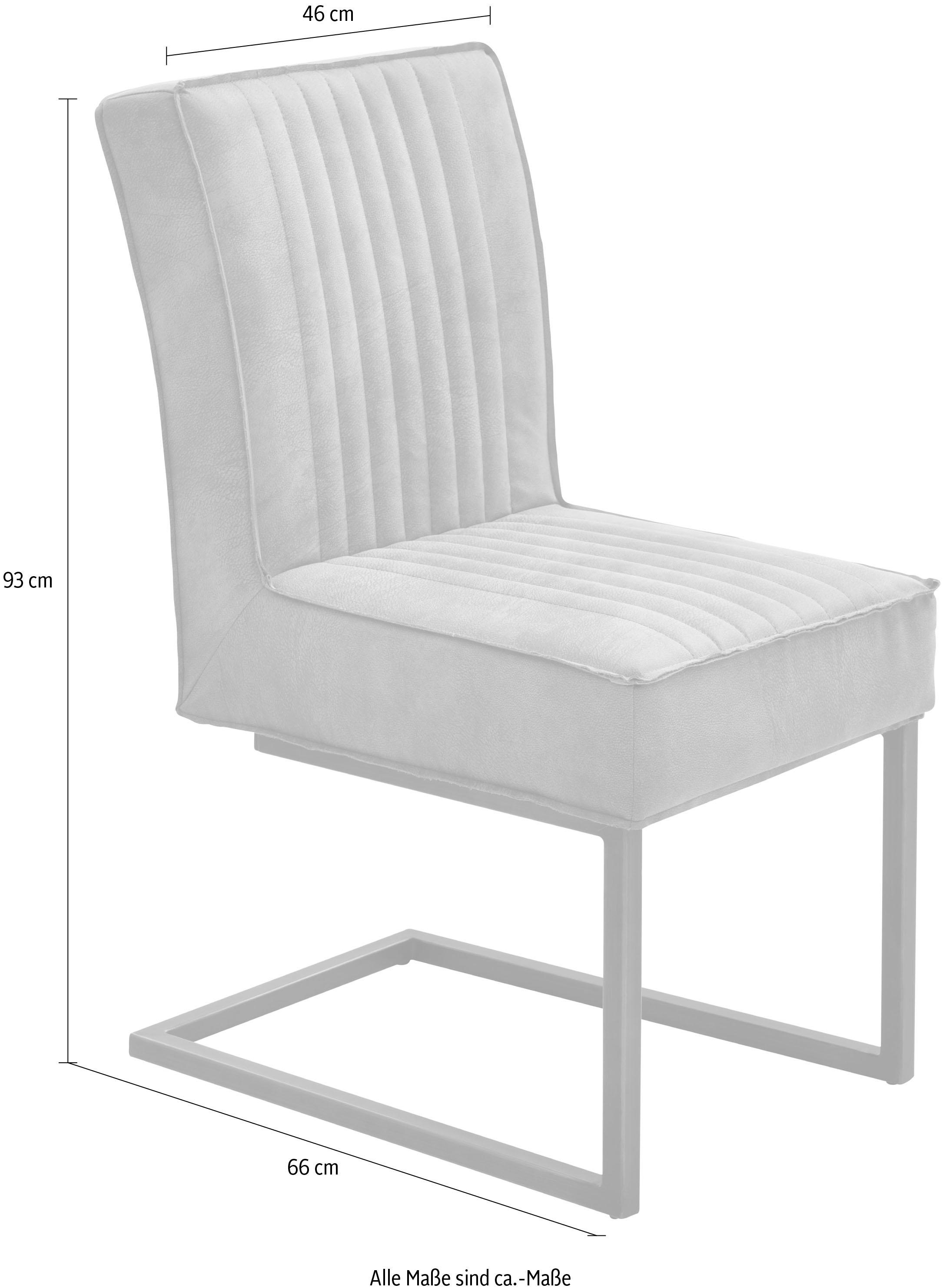 Home affaire Stuhl »David«, (Set), 2 St., Microfaser, mit bequemer Federkernpolsterung