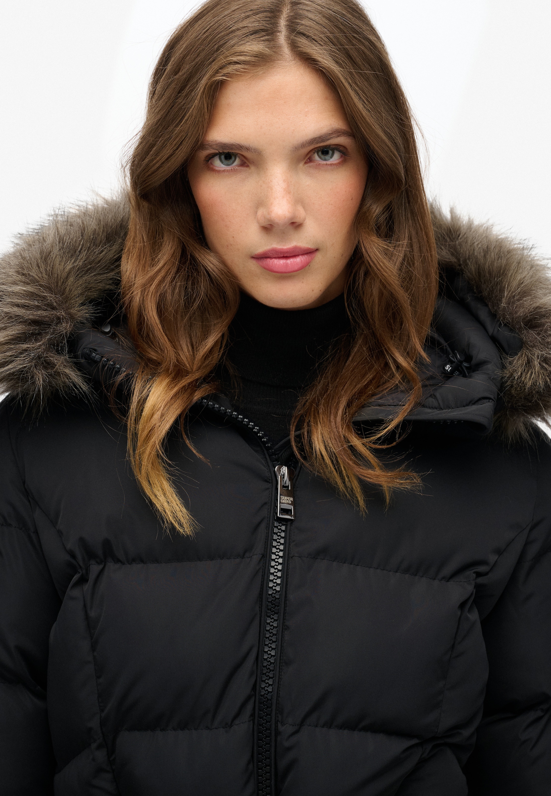 Superdry Steppjacke »FUJI BELTED PUFFER« mit Kapuze