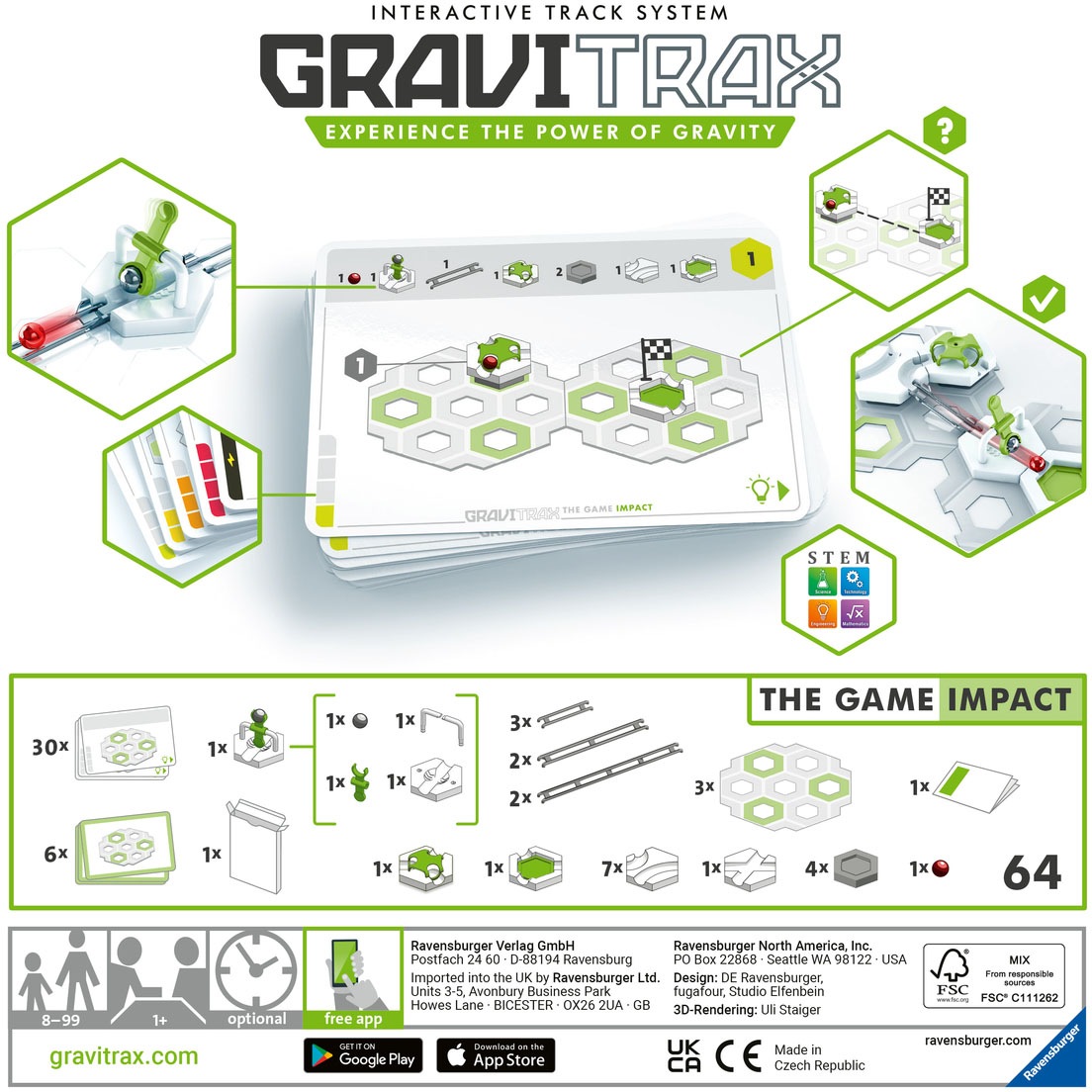 Ravensburger Kugelbahn-Bausatz »GraviTrax The Game Impact«, Made in Europe