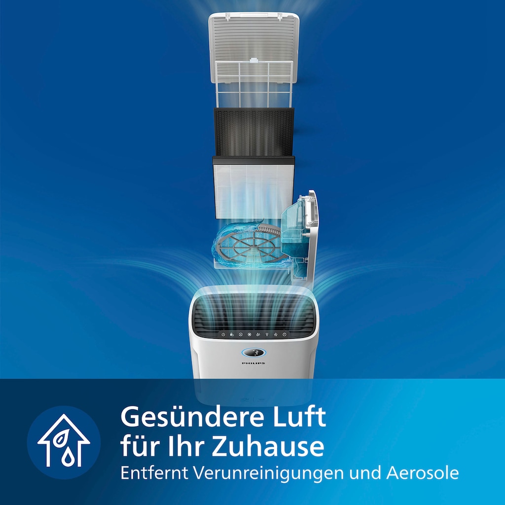 Philips Kombigerät Luftbefeuchter und -reiniger »AC2729/10«, für 60 m² Räume, bis 60 m² Raumgröße, weiß