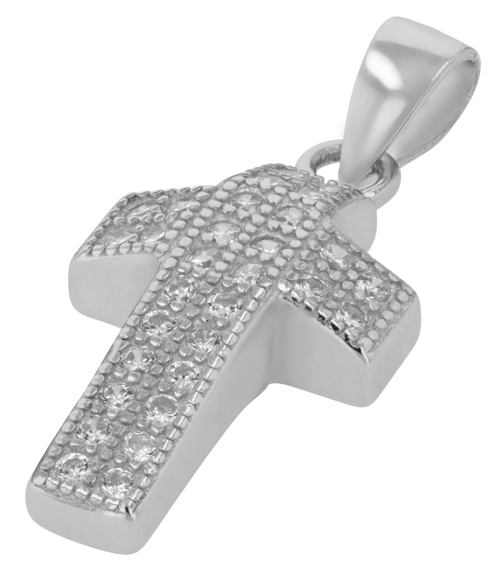 Adelia´s Kreuzanhänger »Damen Anhänger ¿ Kreuz Kreuzanhänger aus 925 Silber mit Zirkonia«