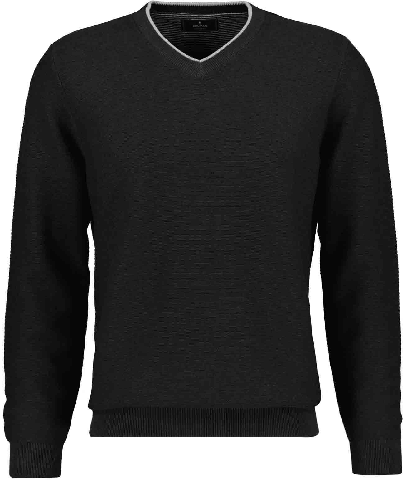 Ragman Herren Rundhalspullover in grau, Größe 62