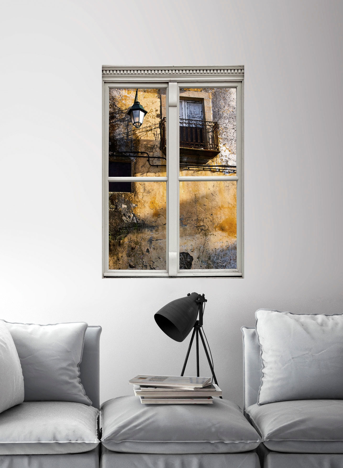 queence Wandsticker »Wand«, Wandsticker, Wandbild, selbstklebend, 3D, Fenster