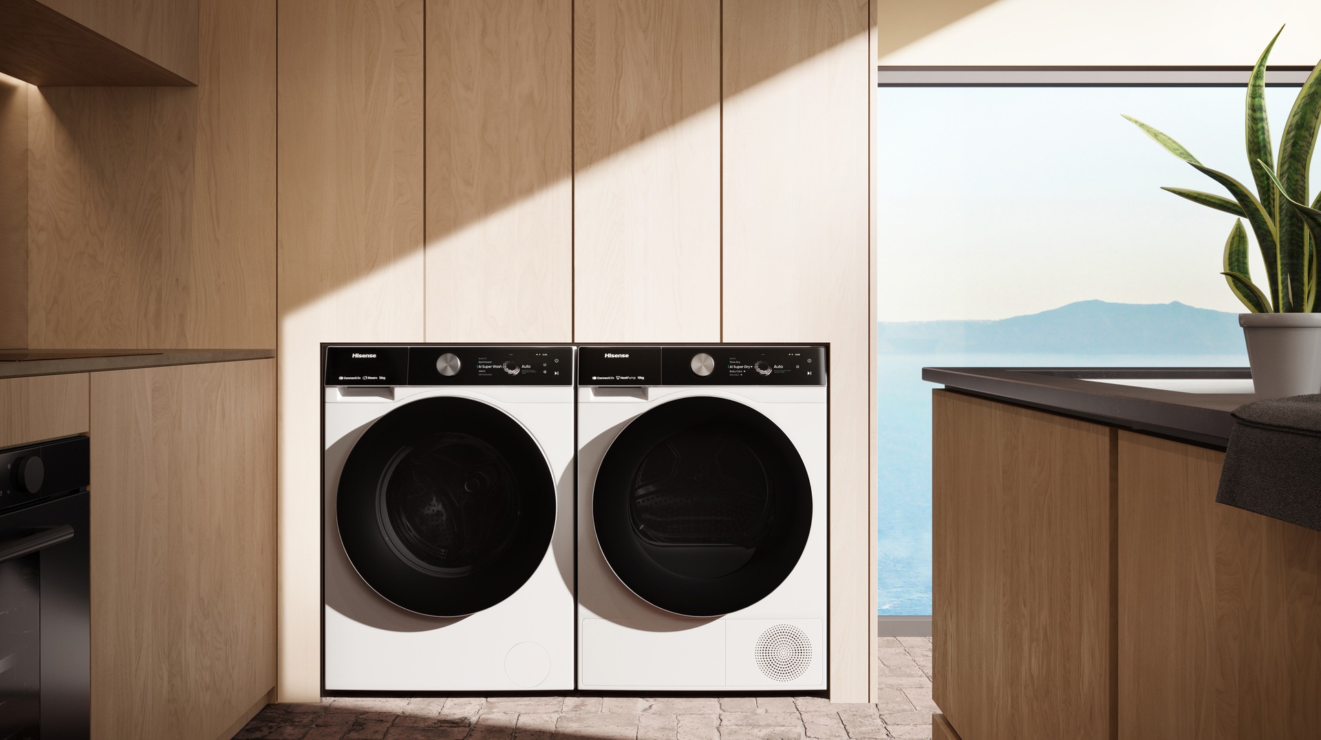 Hisense Wärmepumpentrockner »DH7S107BW«, 10 kg, Dynamisches TFT-Touch-Display