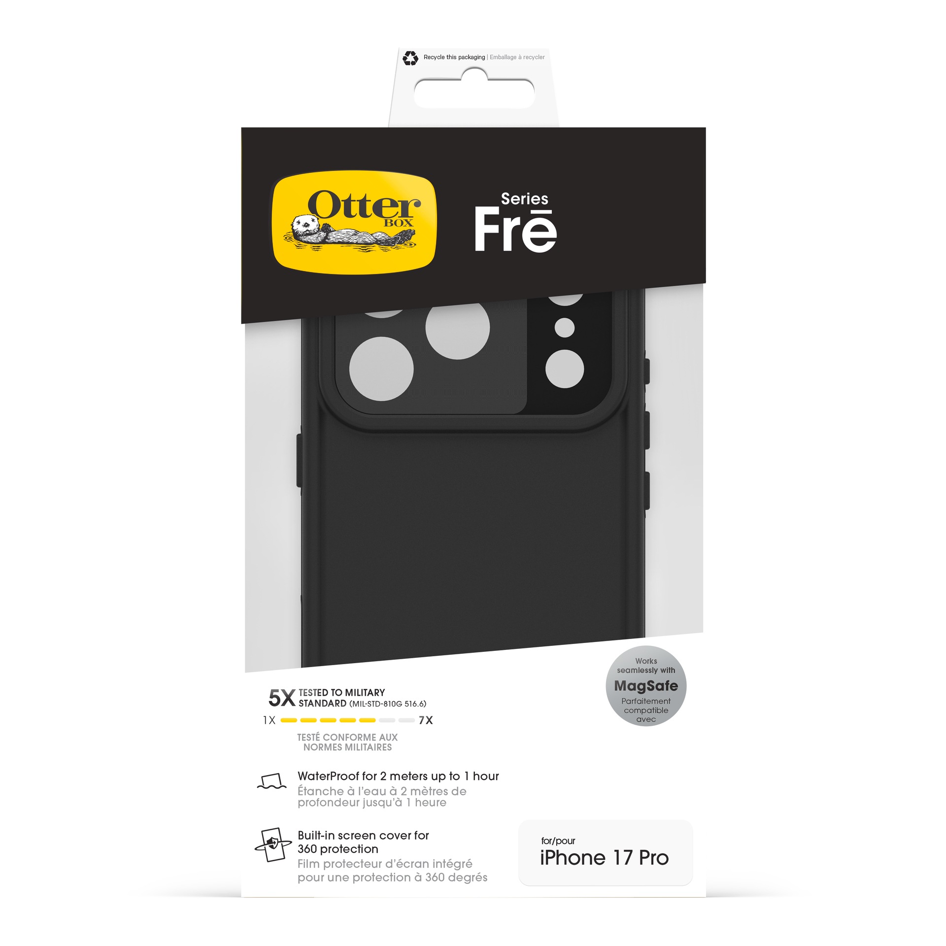 Otterbox Handyhülle »Fre Series für Apple iPhone 17 Pro« Apple iPhone 17 Pro Backcover, Schutzhülle, Handyschutzhülle, Case, Schutzcase, stoßfest