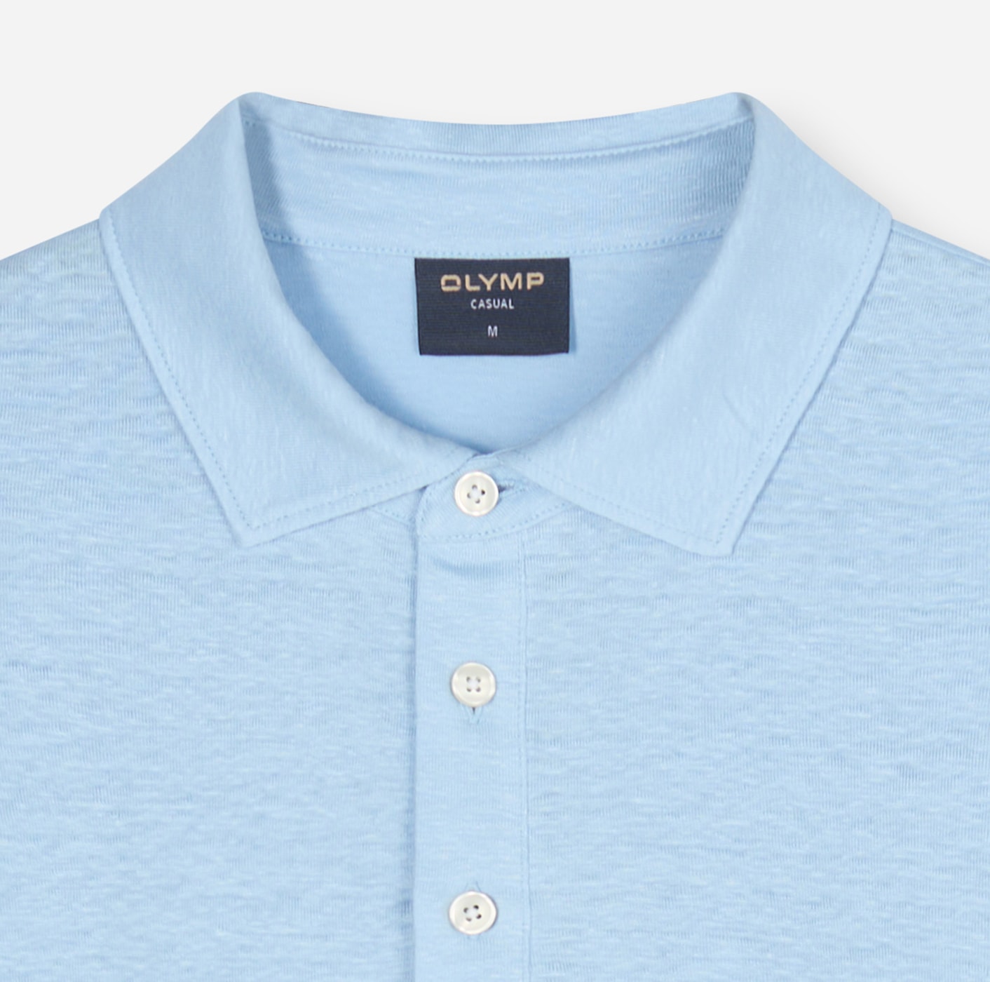 OLYMP Poloshirt aus hochwertigem Leinen, unifarben