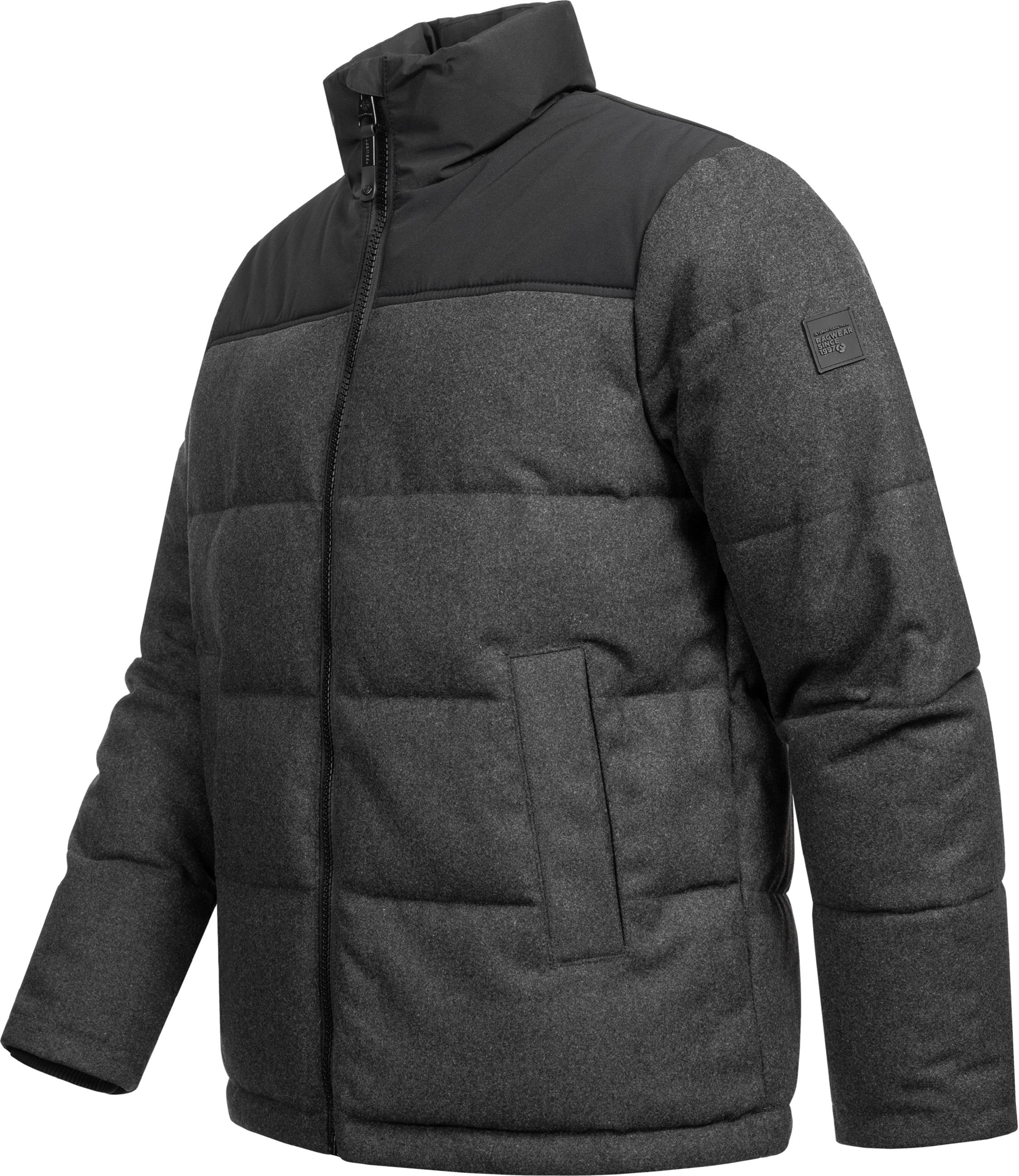 Ragwear Steppjacke »Steppjacke Waldess«, ohne Kapuze, Gesteppte Herren Outdoorjacke in Woll-Optik