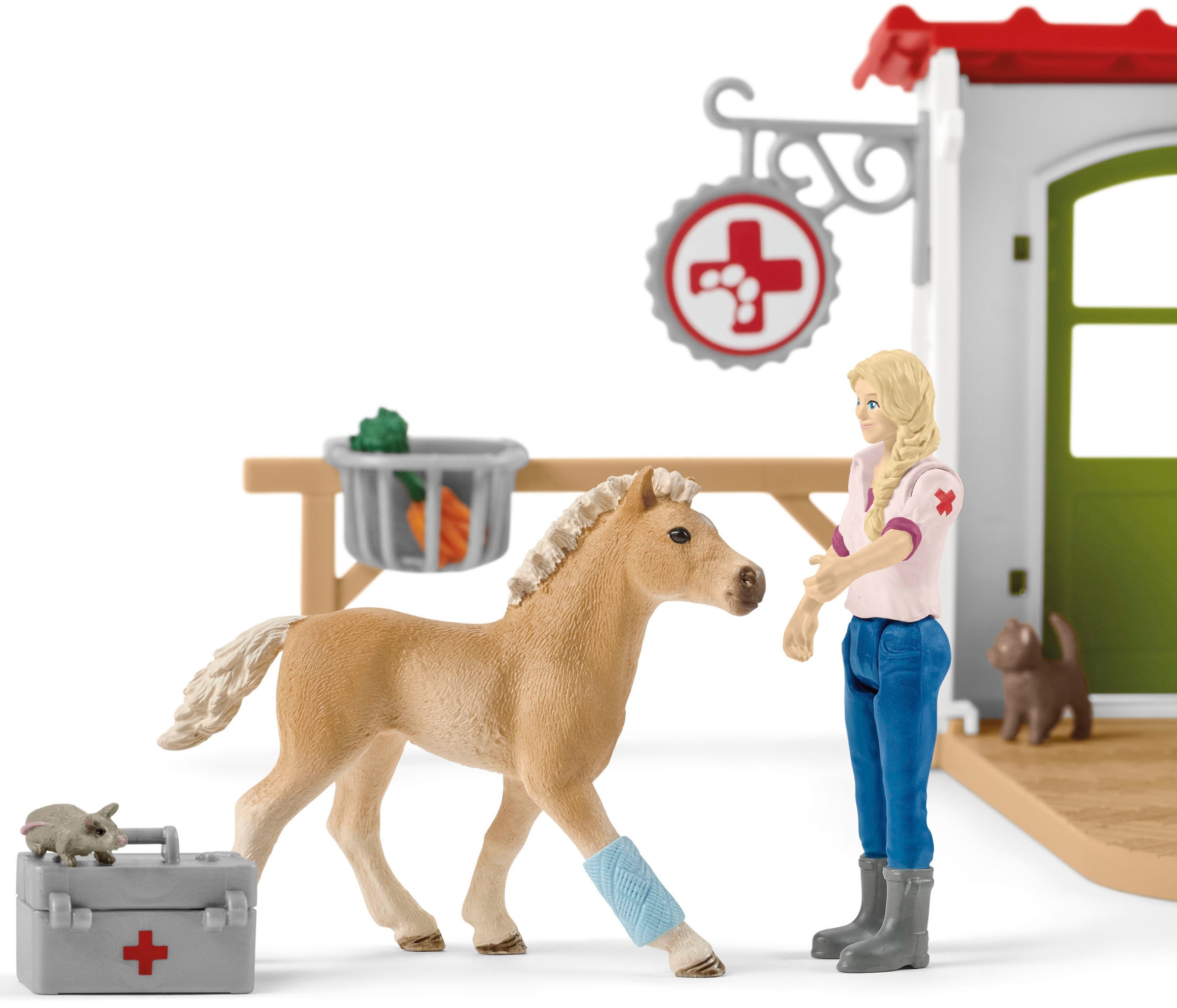 Schleich® Spielwelt »FARM WORLD, Tierarzt-Praxis mit Haustieren (42502)«, Made in Europe