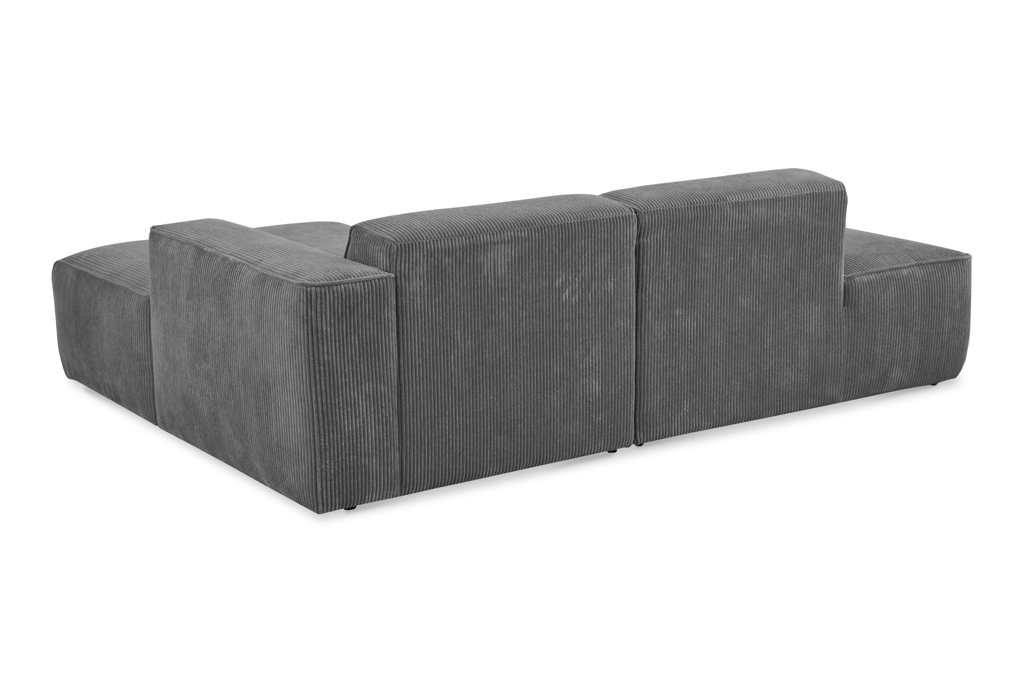 andas Ecksofa »Noord mit Kedernaht, Breite 227 cm«, Cord, Struktur, Webstoff, mit Wellenunterfederung, Massivholzrahmen