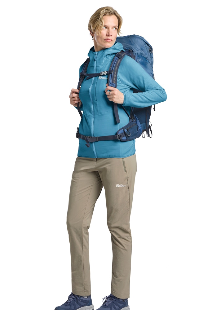 Jack Wolfskin Fleecejacke »KOLBENBERG HOODED FZ W«, mit Kapuze