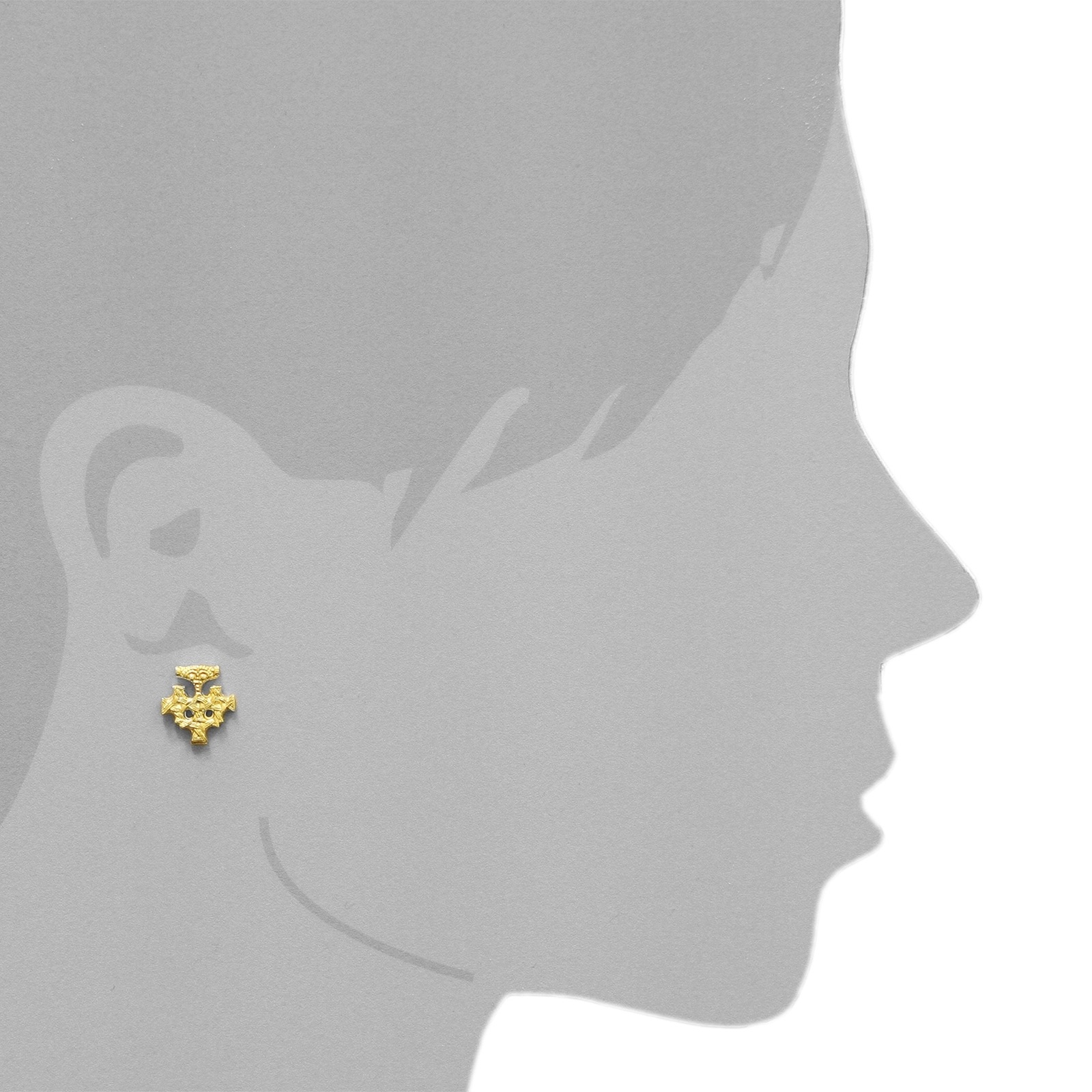 OSTSEE-SCHMUCK Paar Ohrstecker »- Hiddensee 15 x 13 mm - Silber 925/000, vergoldet -,«
