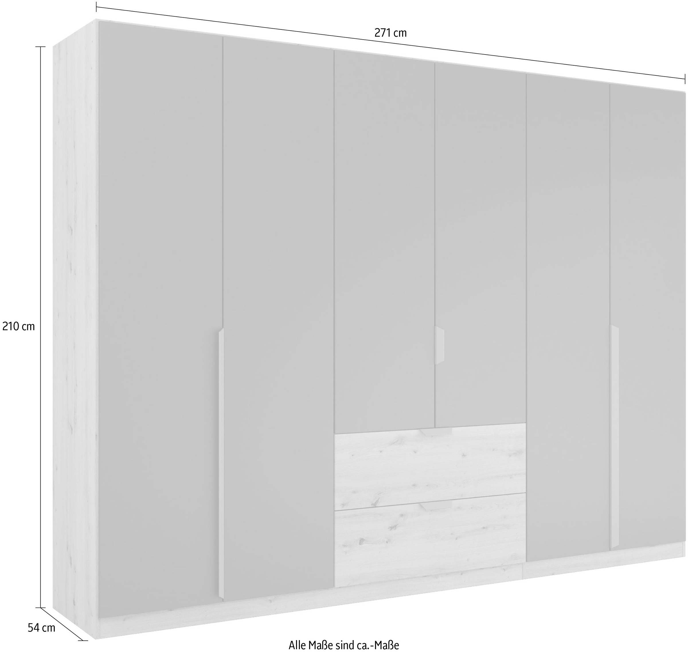 rauch Drehtürenschrank »Dark&Wood by Quadra Spin«, im Industrial Style mit Metallgriffstangen