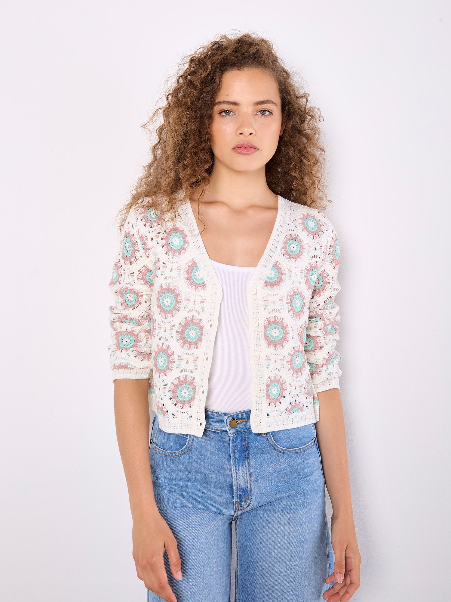 Apricot Cardigan »Strickjacke« mit tollem Häkeldesign