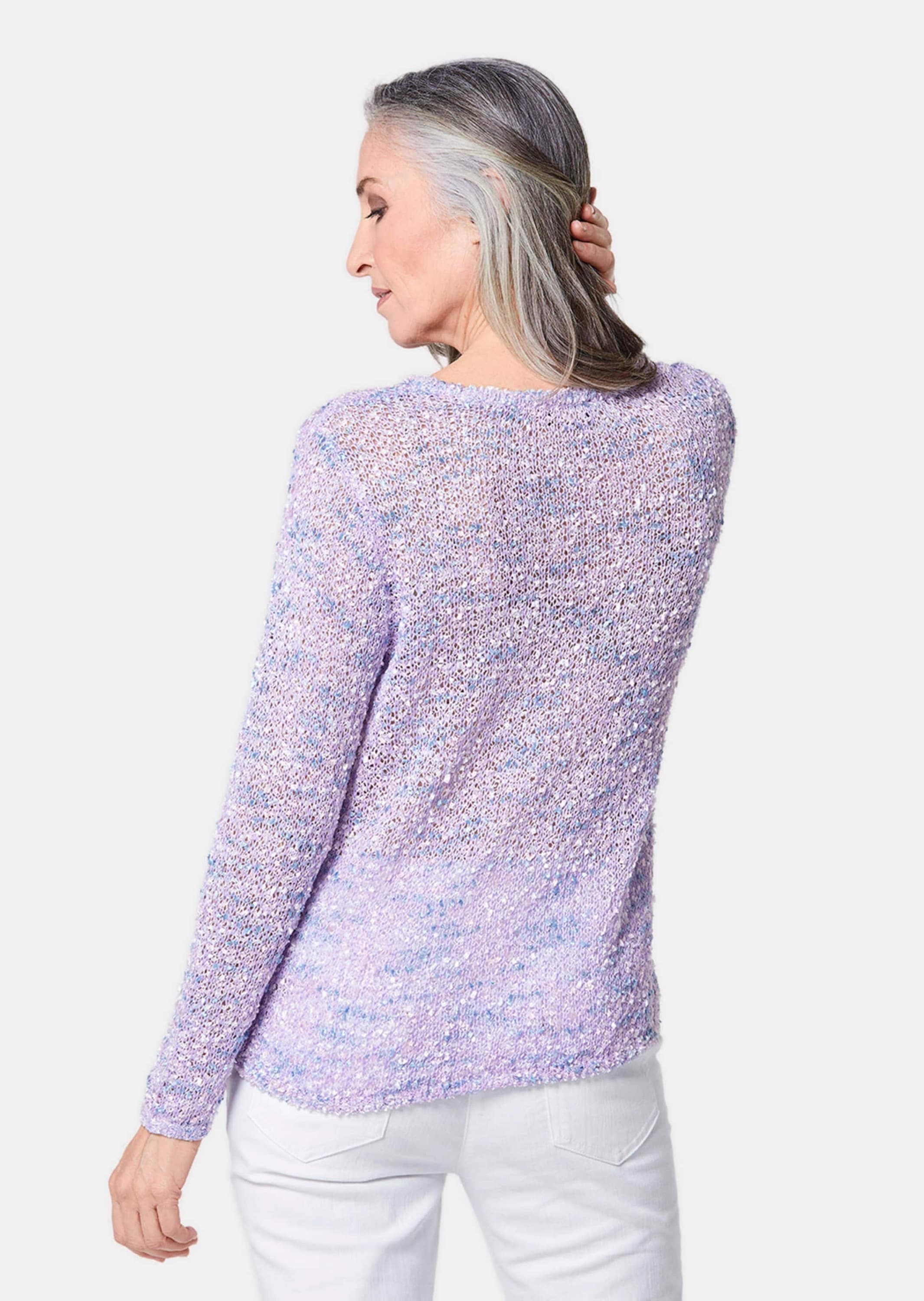 GOLDNER Strickpullover »Effektvoller locker gestrickter Bändchengarnpullover«