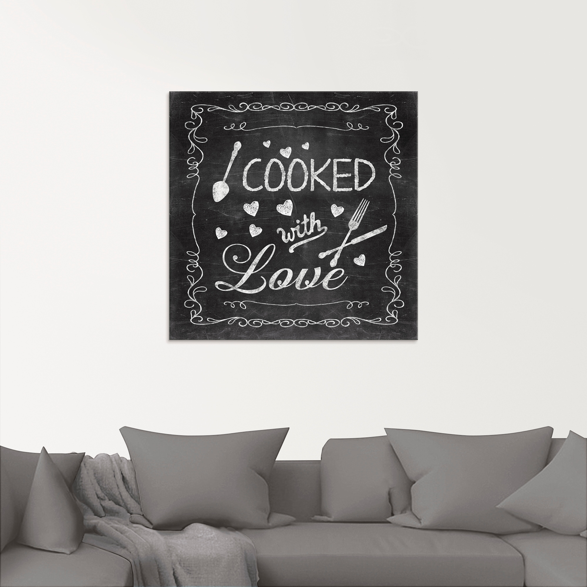 Artland Glasbild »Zuhause I« Sprüche & Texte 1 Stk. tlg. in verschiedenen Größen