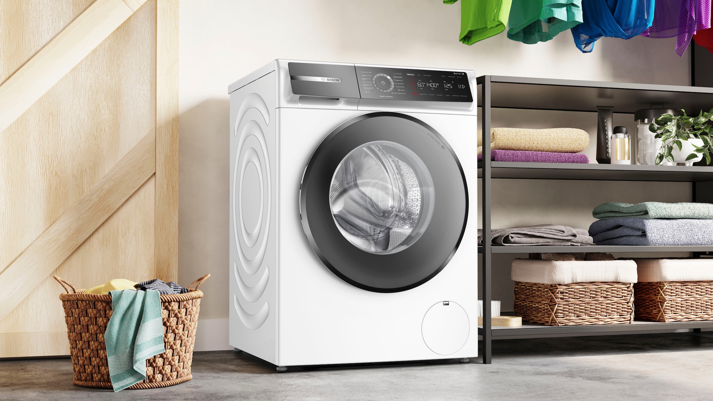 Iron 50 Assist Waschmaschine der OTTO Dampf »WGB254030«, kg, online BOSCH Falten reduziert Serie 8, % WGB254030, U/min, 1400 10 dank bei
