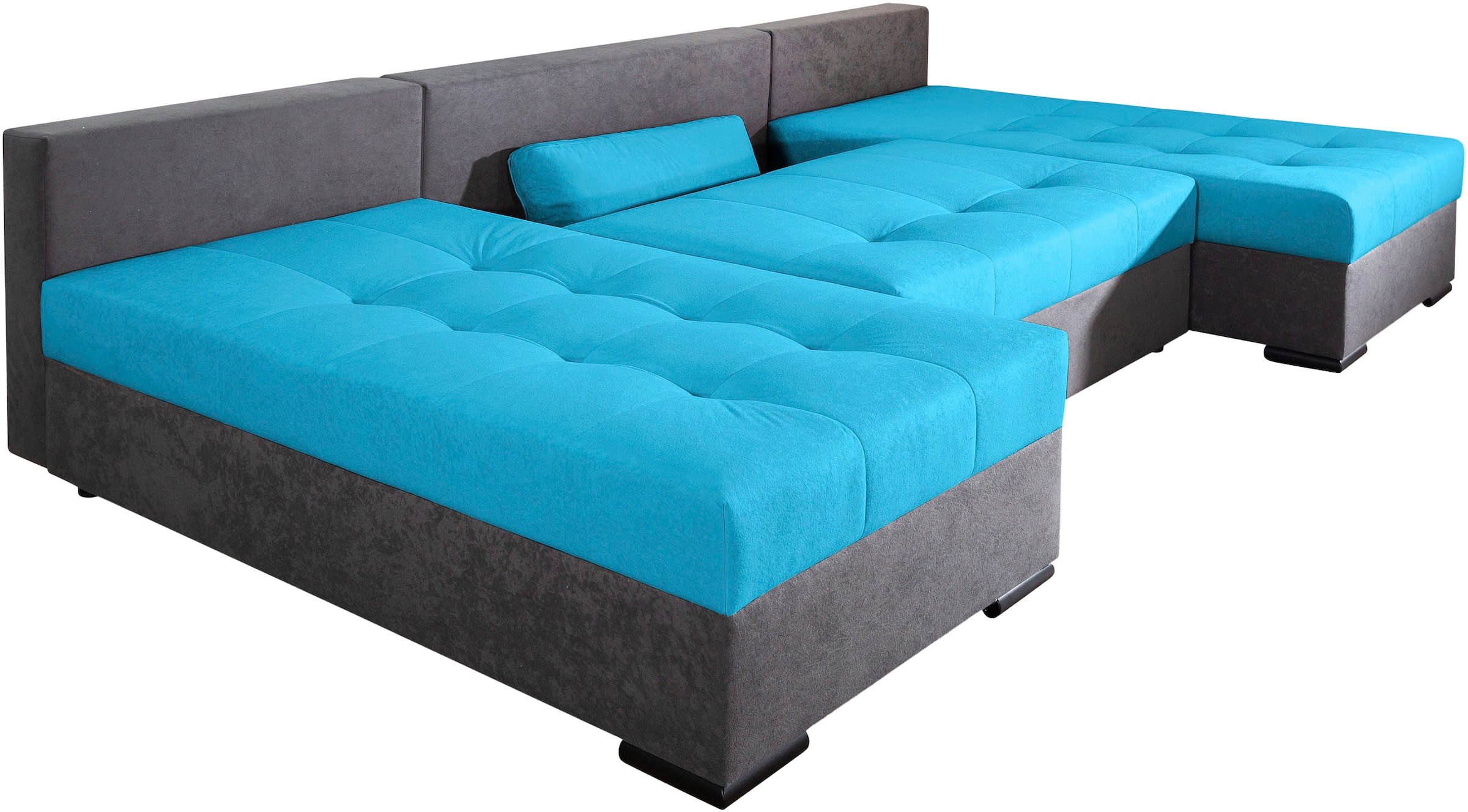 COLLECTION AB Wohnlandschaft »Josy, U-Form, Schlafsofa mit Bettkasten«, (Cord-/Mix), flexible Recamiere, Breite: 269cm, inklusive Rückenkissen