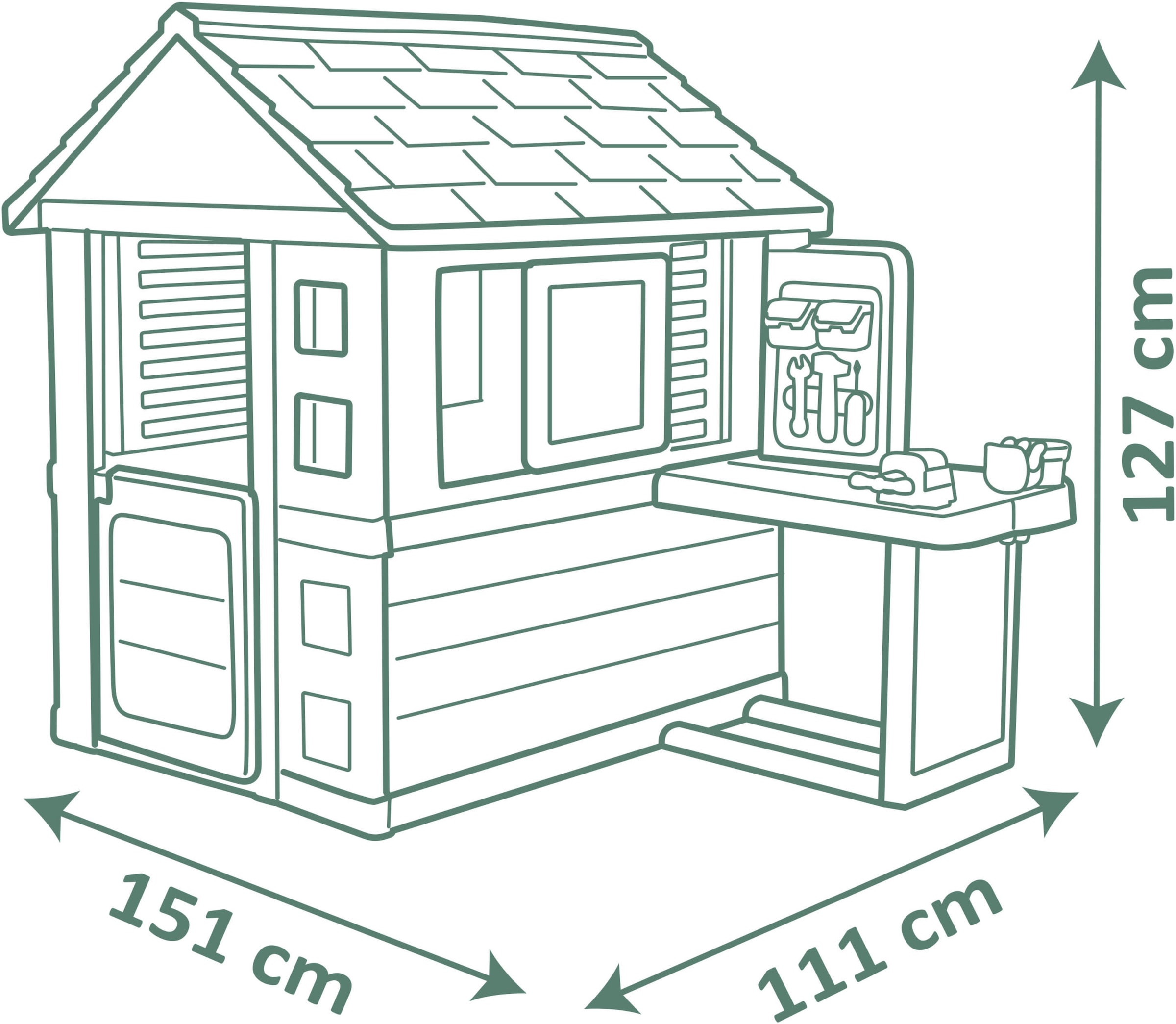 Smoby Spielhaus »Smoby Life Natur mit Werkstatt« Made in Europe
