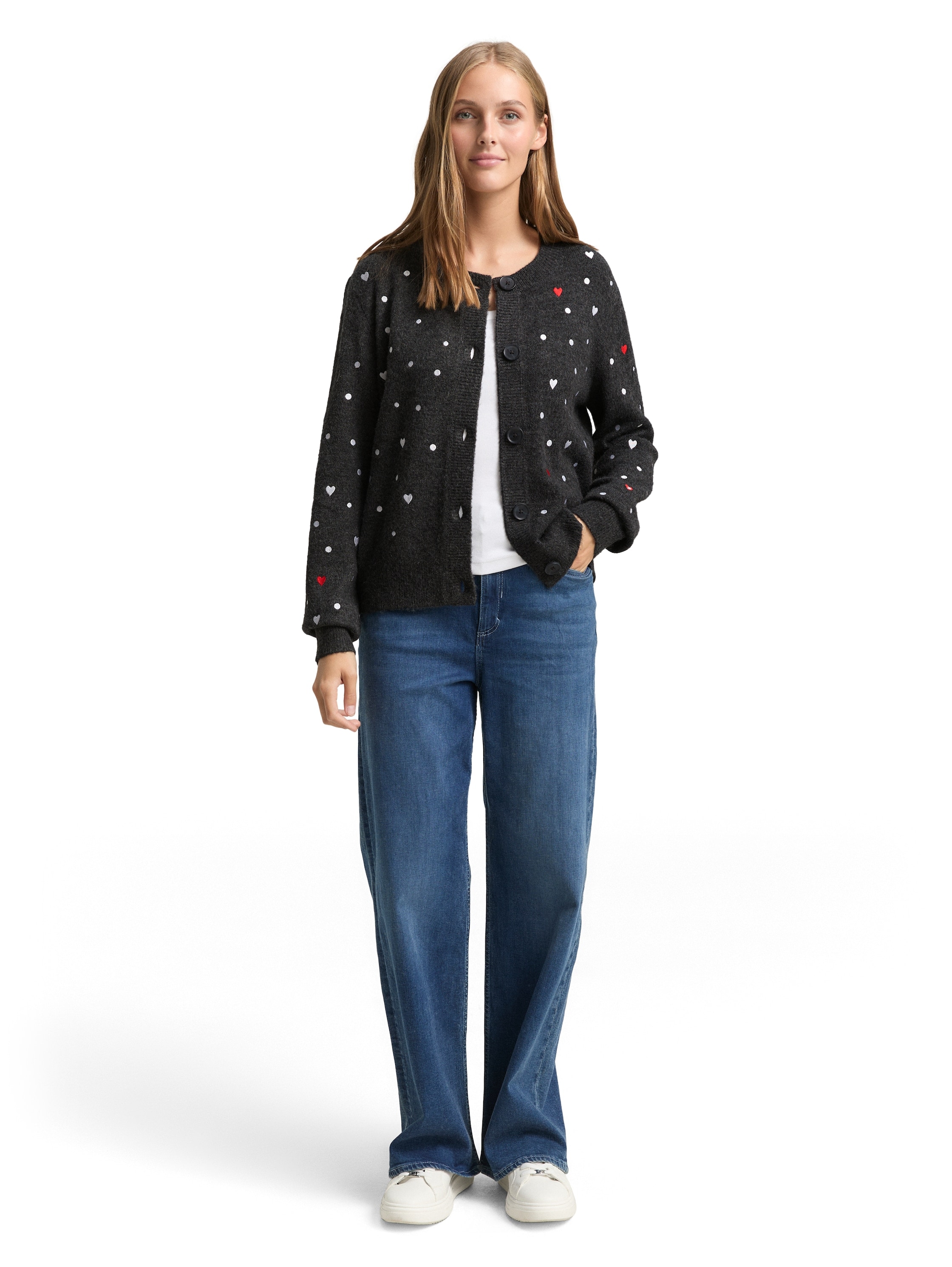 TOM TAILOR Denim Cardigan mit Stickereien