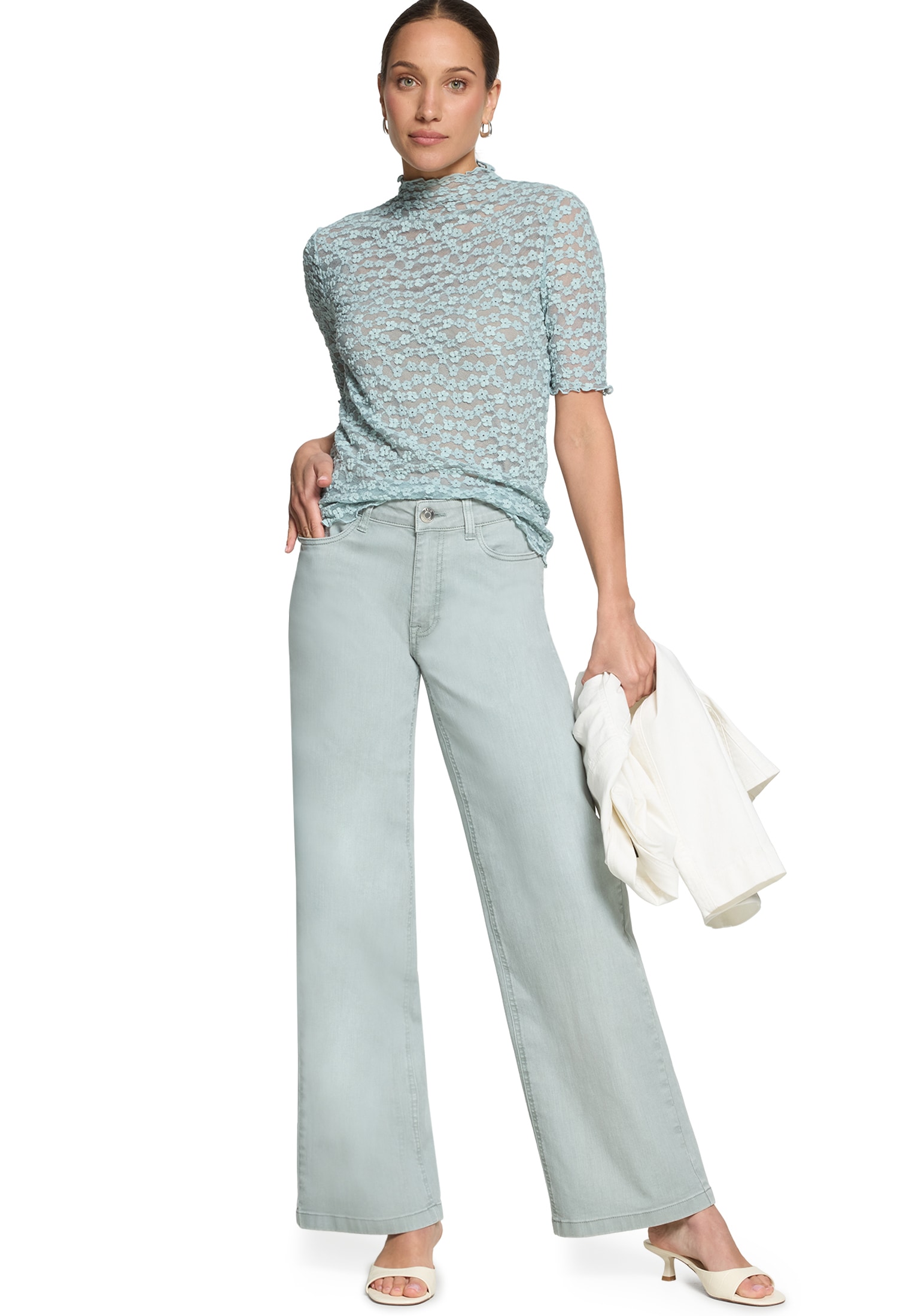 Zero 5-Pocket-Hose »Modern fit Jeans mit weitem Bein Style Witney«
