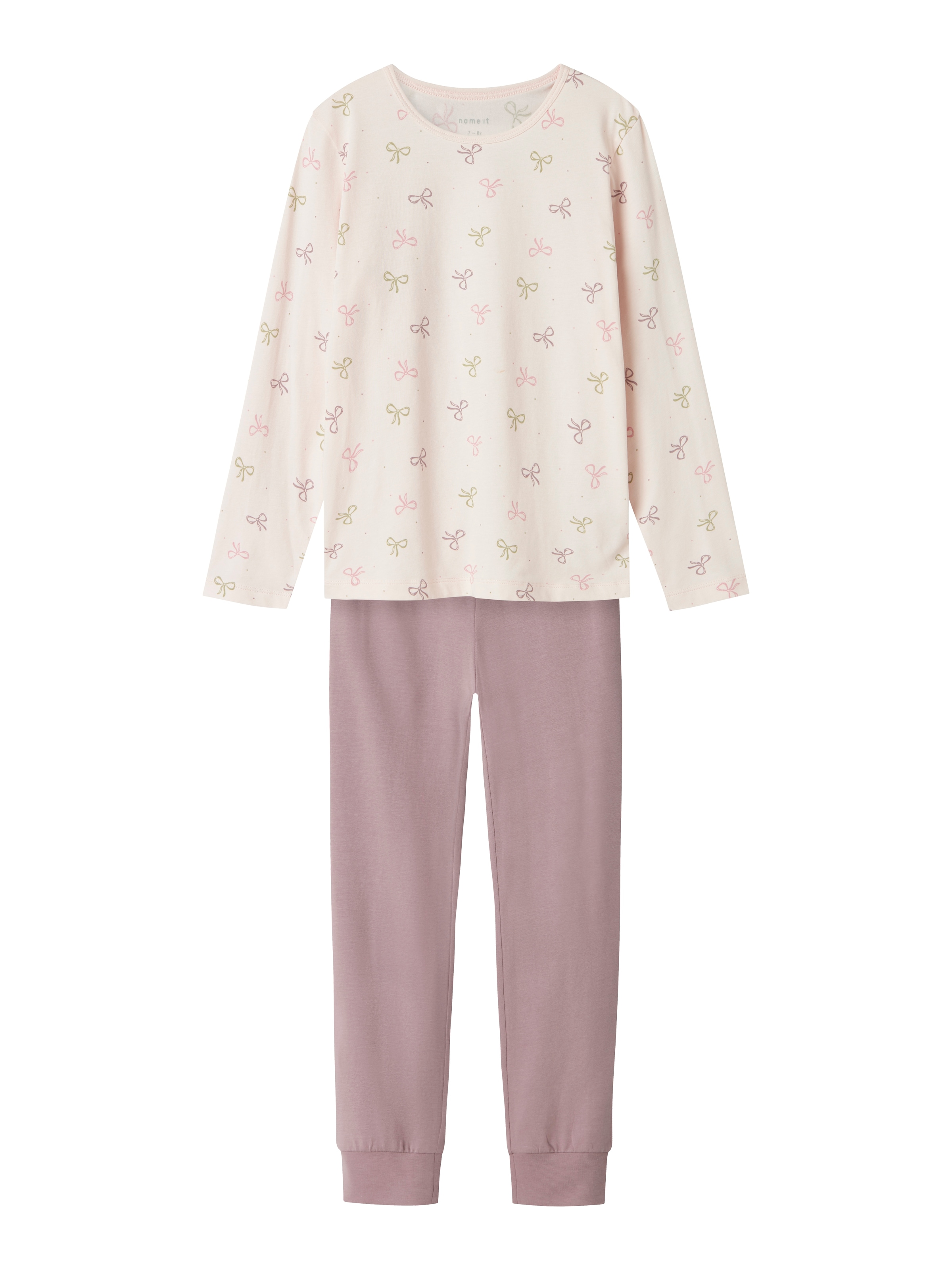 Name It Schlafanzug »NKFNIGHTSET BARELY PINK BOW NOOS«