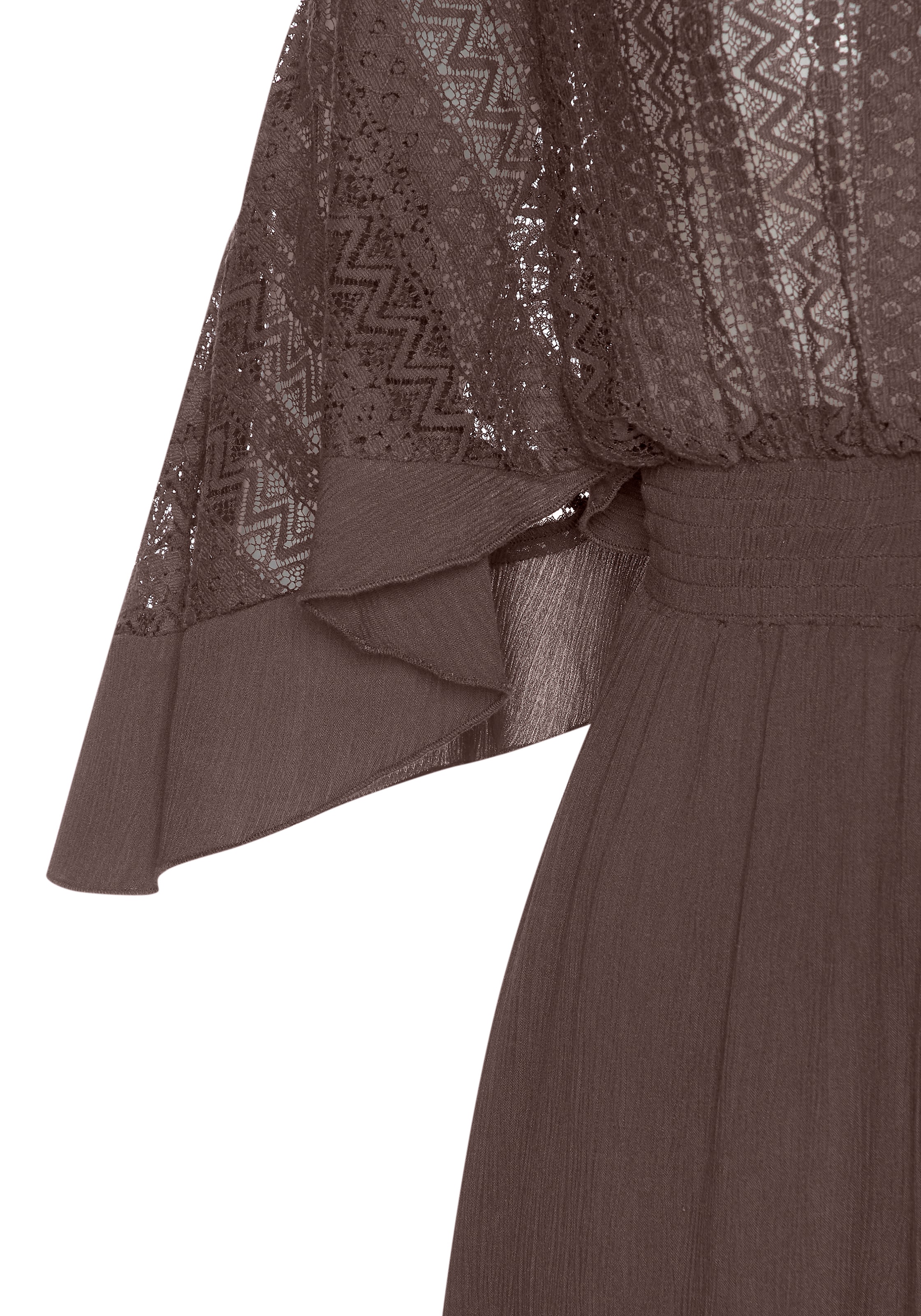 LASCANA Tunikakleid mit weiten Ärmeln, aus Spitze, Blusenkleid, Strandmode