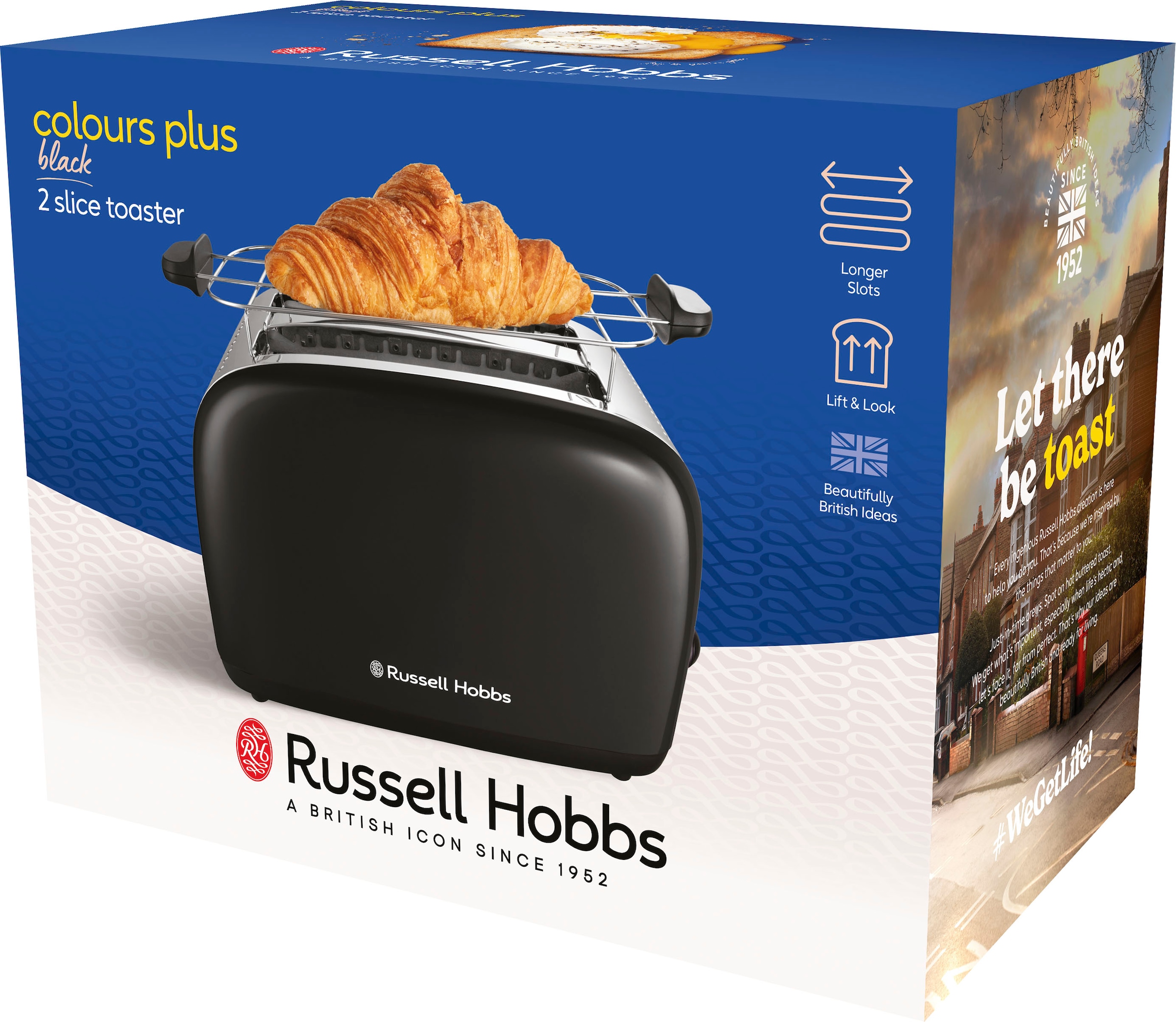 RUSSELL HOBBS Toaster »Colours Plus 26550-56«, 2 lange Schlitze, für 2 Scheiben, 1600 W