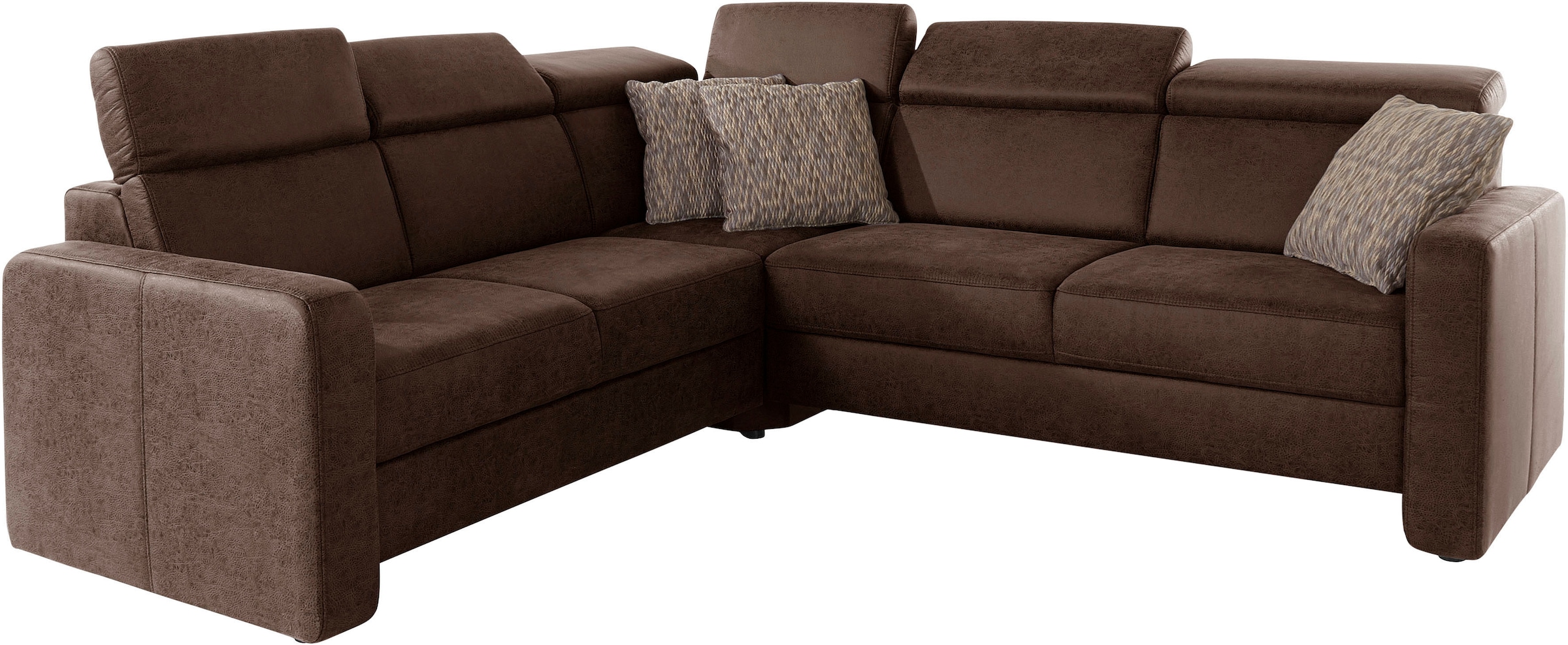 sit&more Ecksofa »Bologna L-Form« Kopfteilverstellung, wahlweise mit Bettfunktion und Schubkasten