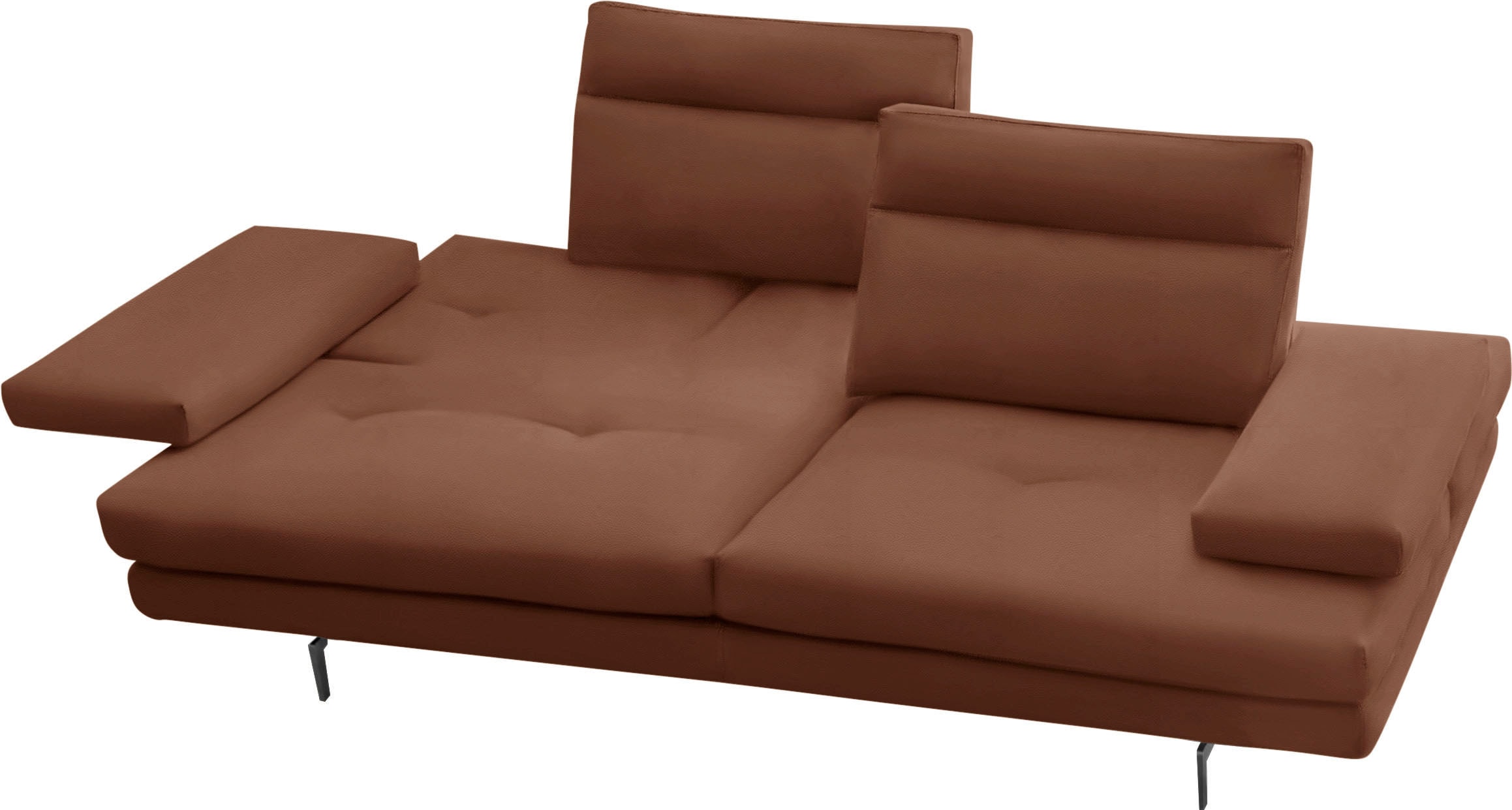 CALIA ITALIA 3,5-Sitzer »Toby Wing, italienisches Designsofa, super bequem, Megasofa«, inkl. Sitztiefenverstellung und Armteilfunktion, Füße in Schwarz matt