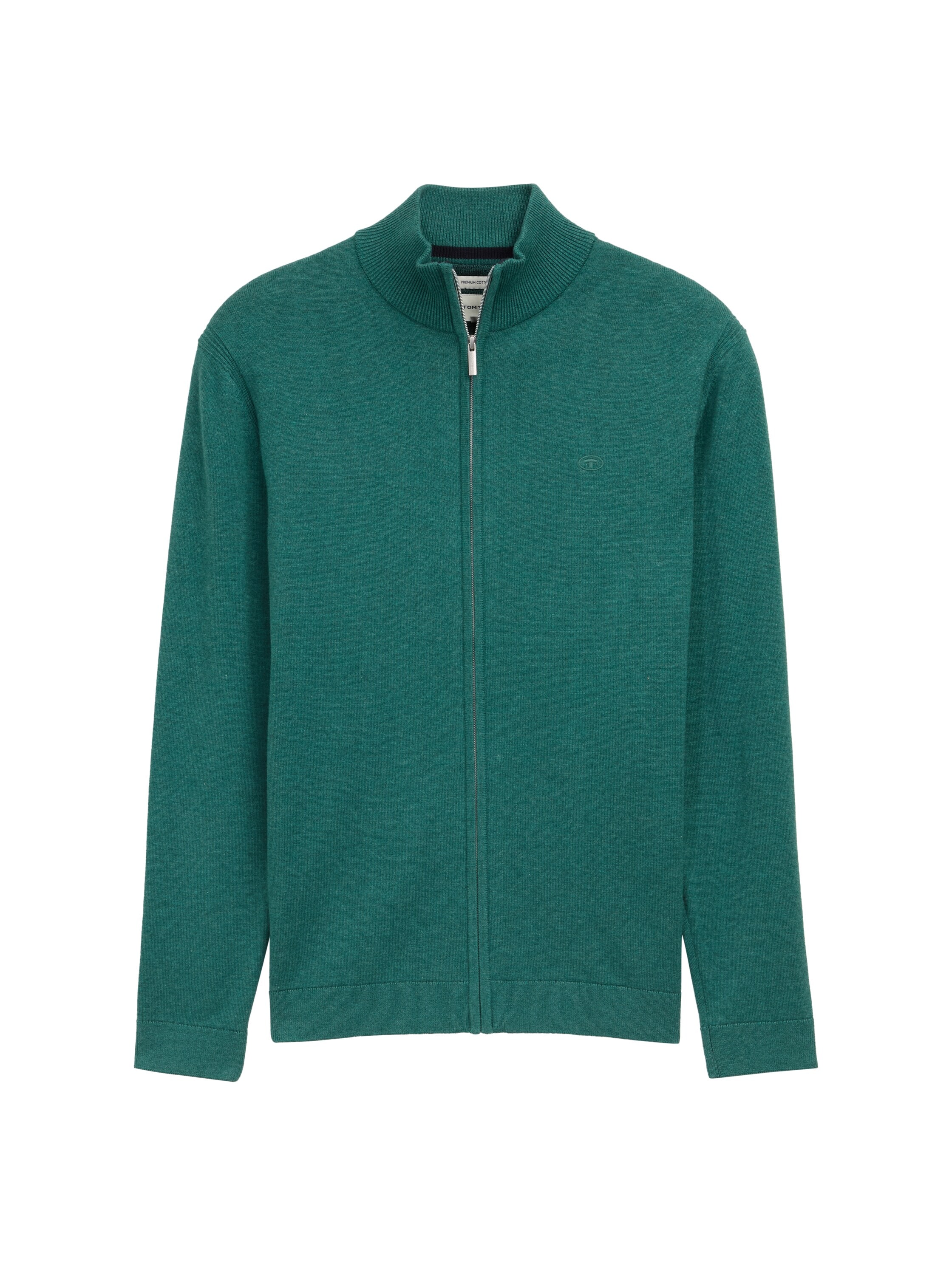 TOM TAILOR Strickjacke mit Logo Stickerei