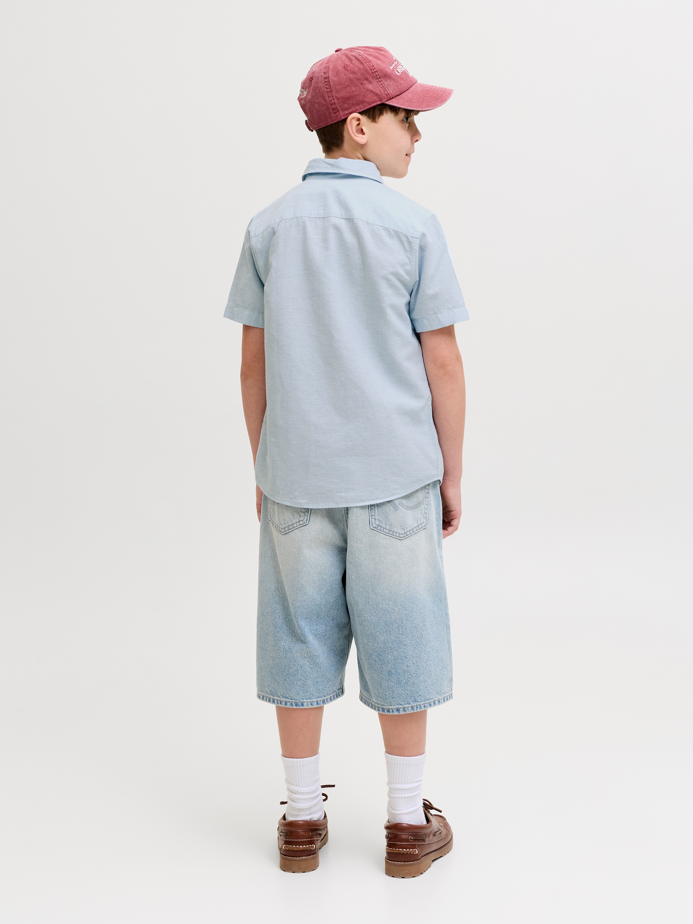 Jack & Jones Junior Kurzarmhemd »JJEBREEZE LINEN BLEND SHIRT S/S SN JNR«