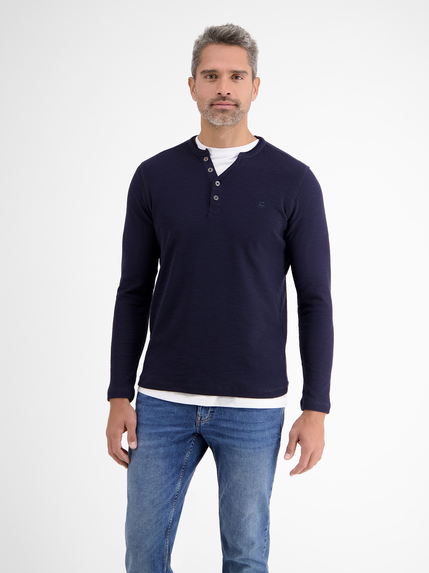 LERROS Sweatshirt »LERROS Langarmserafino mit Logostitching«