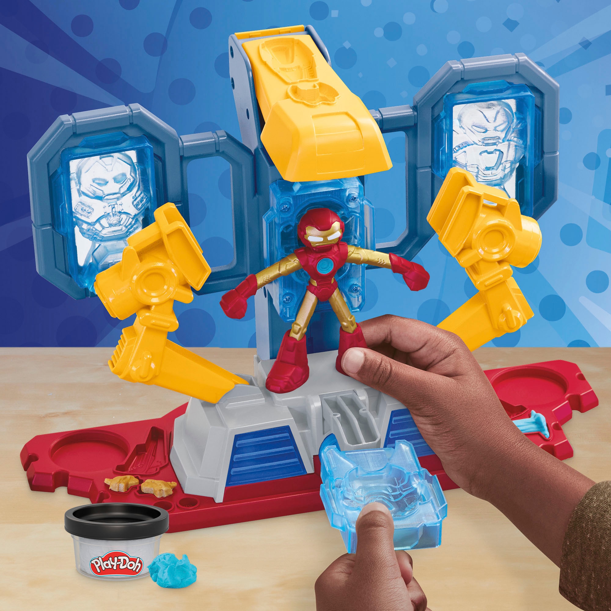 Hasbro Knete »Play-Doh, Marvel Iron Man Buntes Labor«, mit Licht und Sound