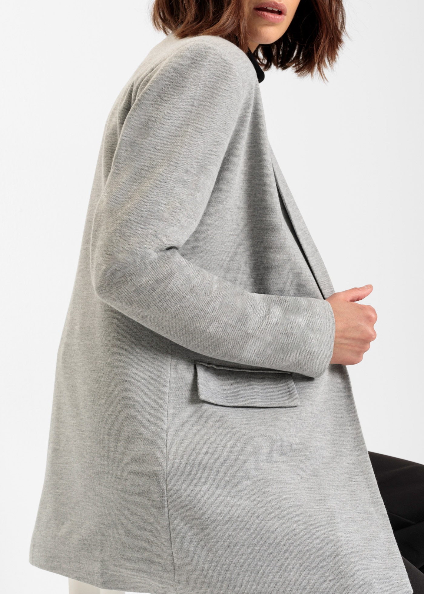 bonprix Jerseyblazer »Langer Jersey-Blazer mit Taschen« Langer Jersey-Blazer mit Taschen