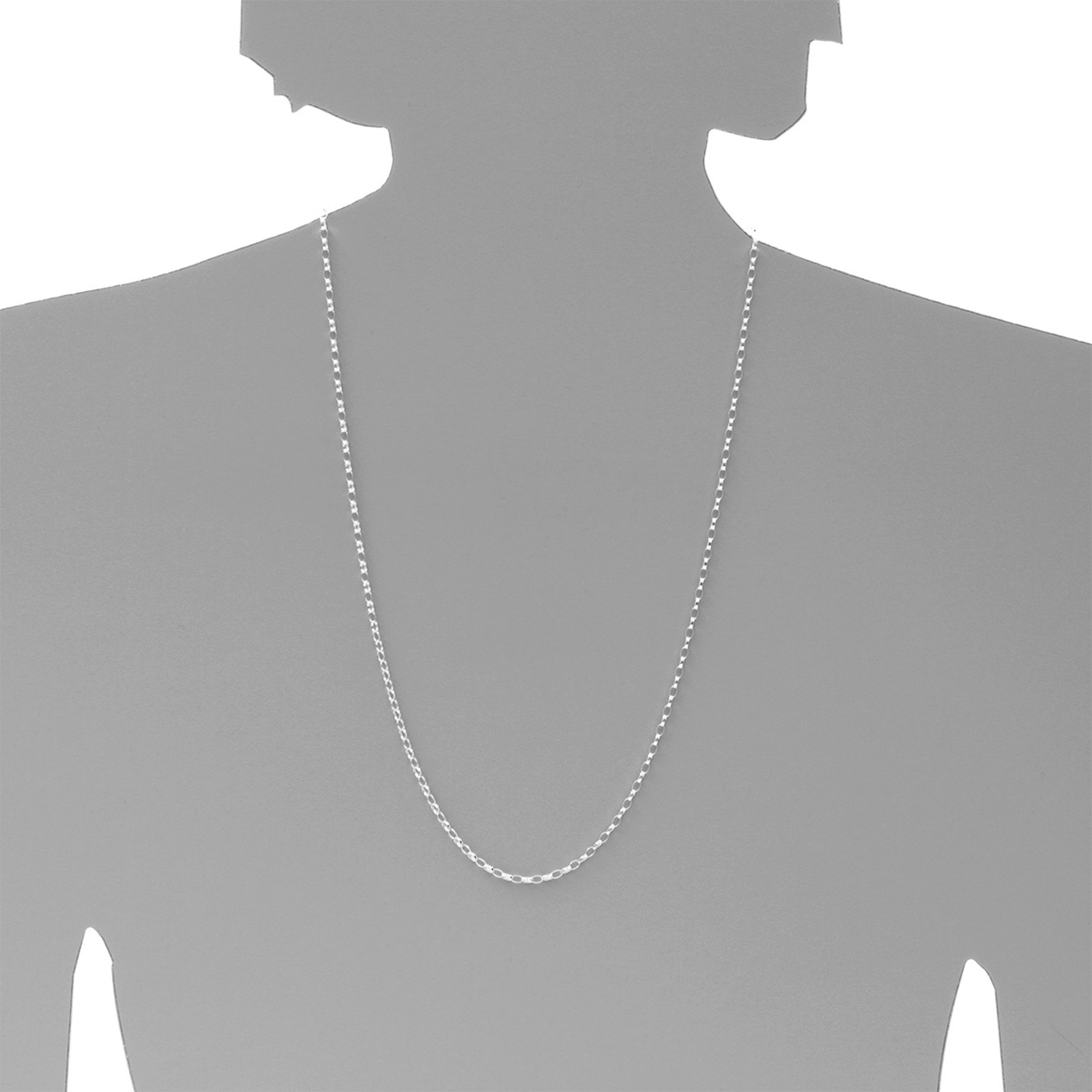 OSTSEE-SCHMUCK Silberkette »- Erbs oval 2,5 mm - Silber 925/000 -,«