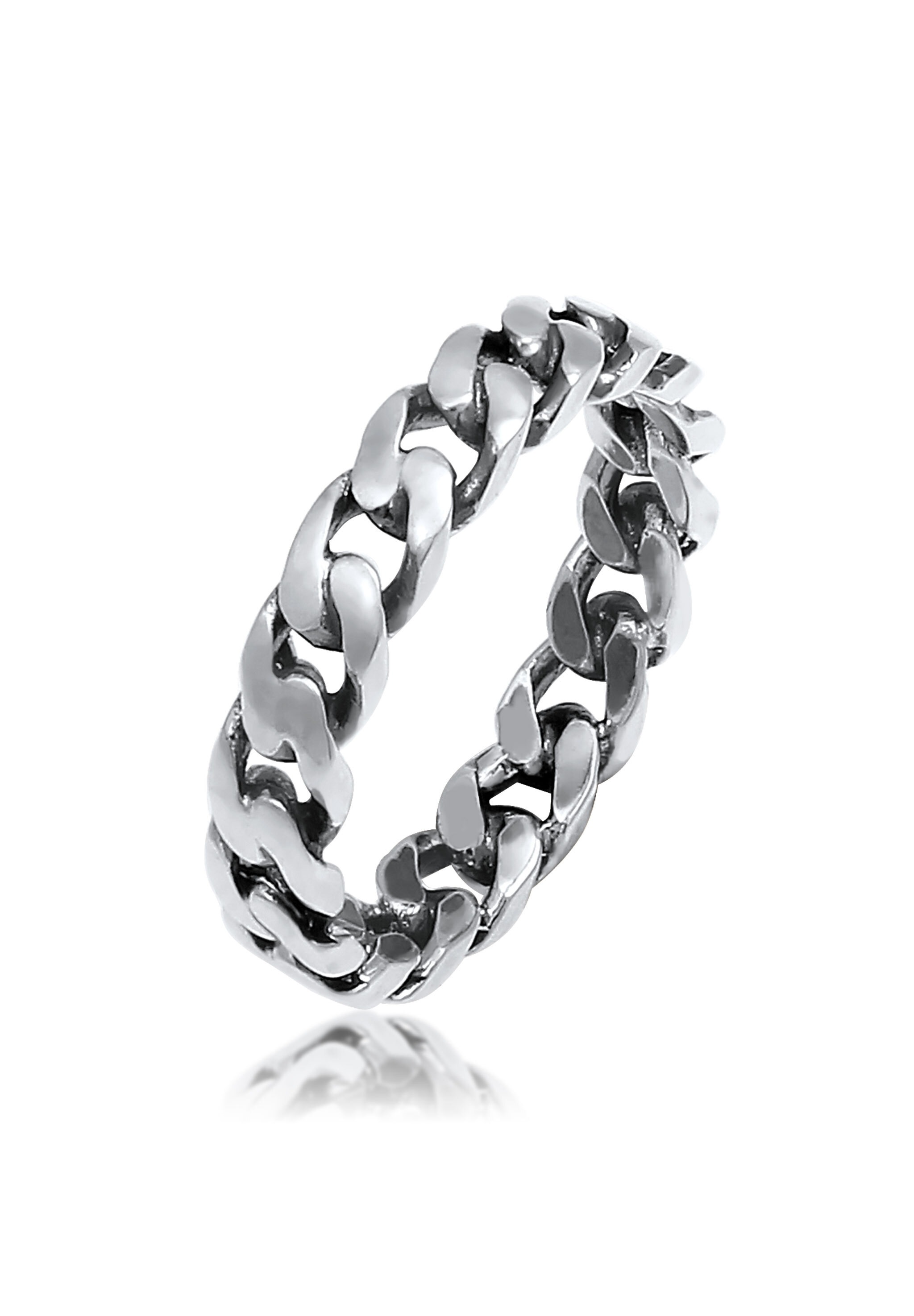 Elli Silberring »Ring Panzer Design Bandring 925 Silber«