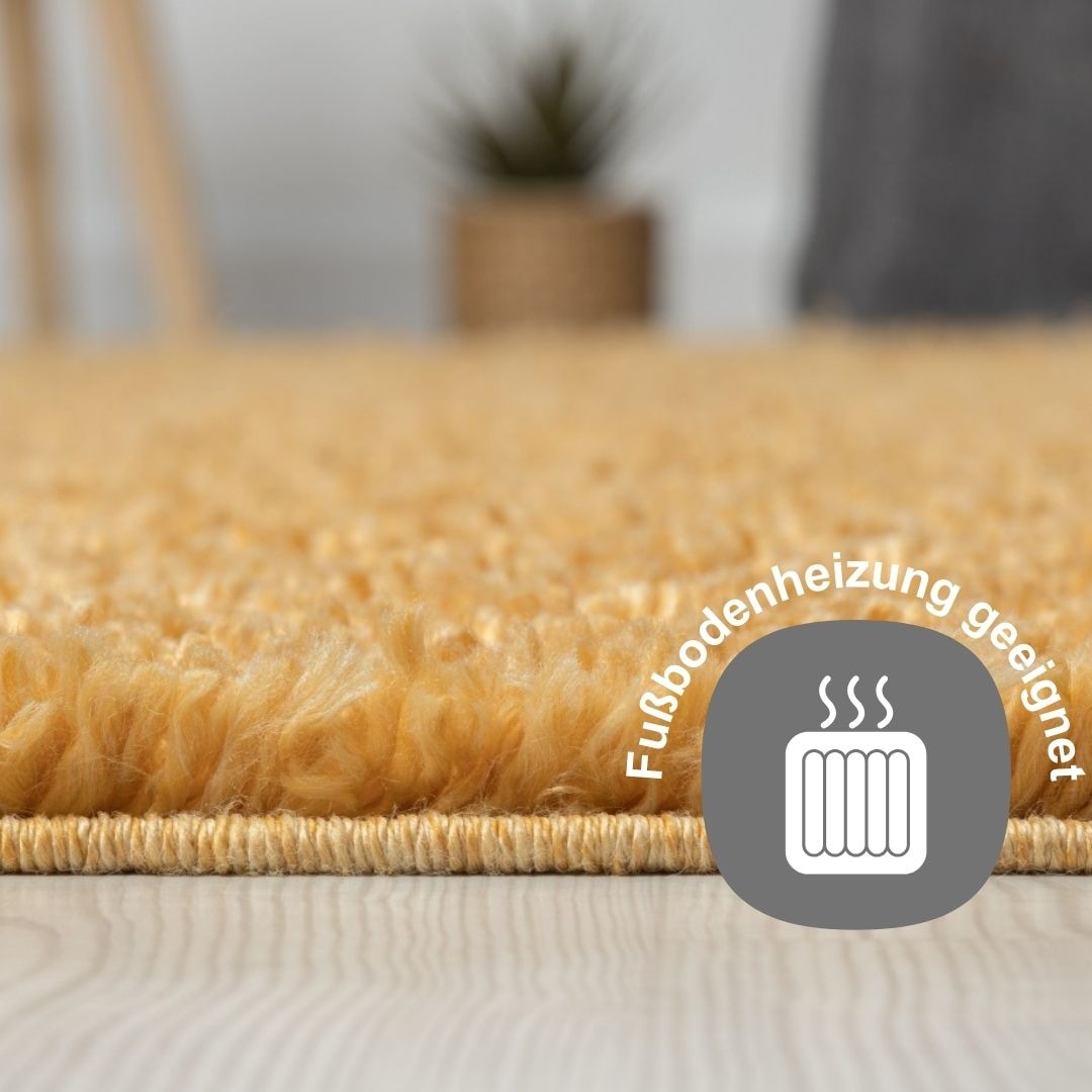 Myflair Möbel & Accessoires Hochflor-Teppich »My Shaggy«, rechteckig, Shaggy, Uni-Farben, leicht glänzend, Microfaser, extra flauschig