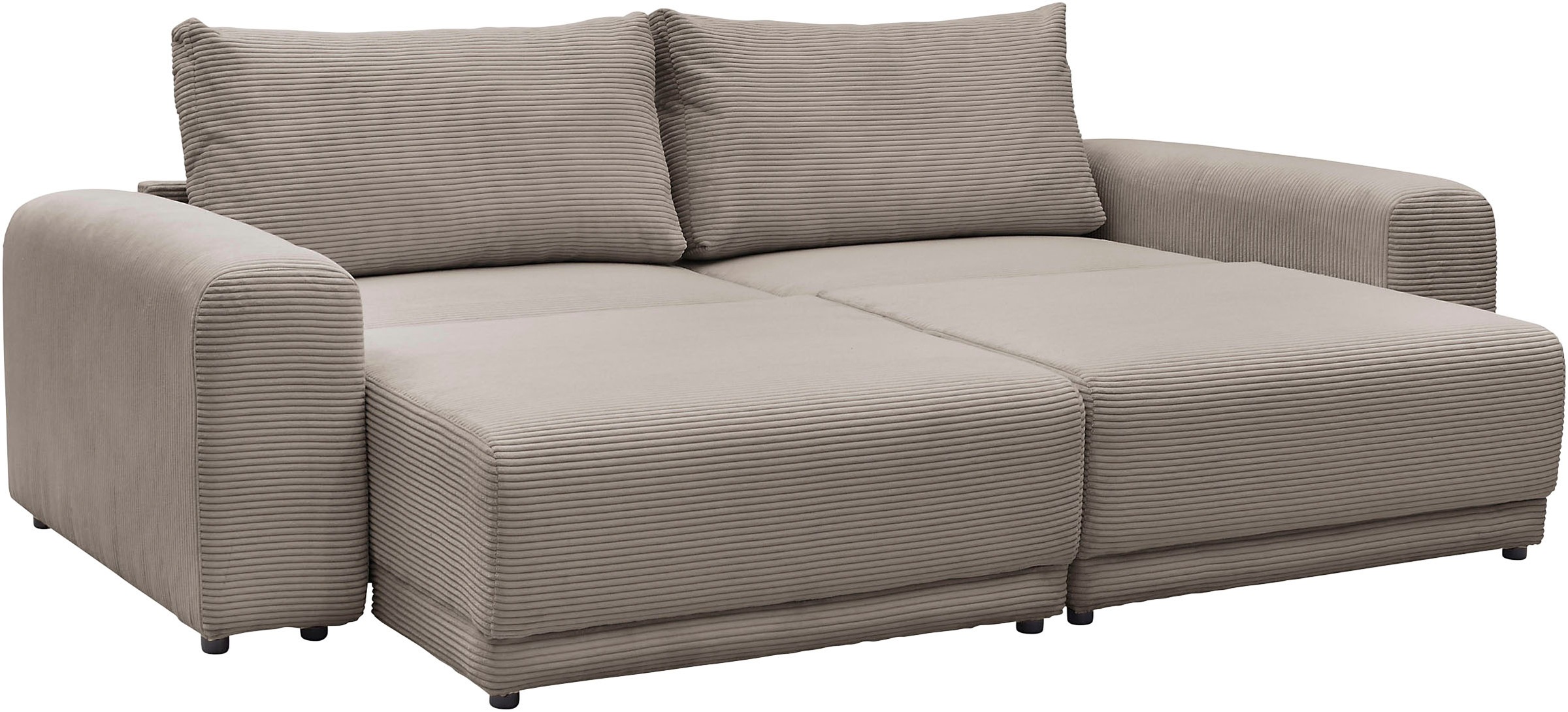 OTTO home Schlafsofa »PHEELIX Cord, mit 3 Funktionen« Elemente einzeln oder gleichzeitig ausziehbar, bequemer Sitzkomfort
