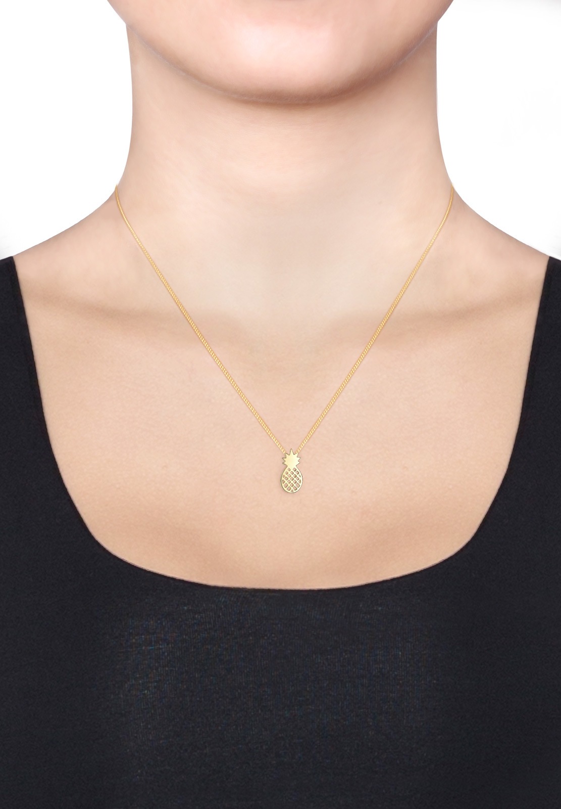 Elli Kette mit Anhänger »Halskette Ananas Frucht 925 Sterling Silber«