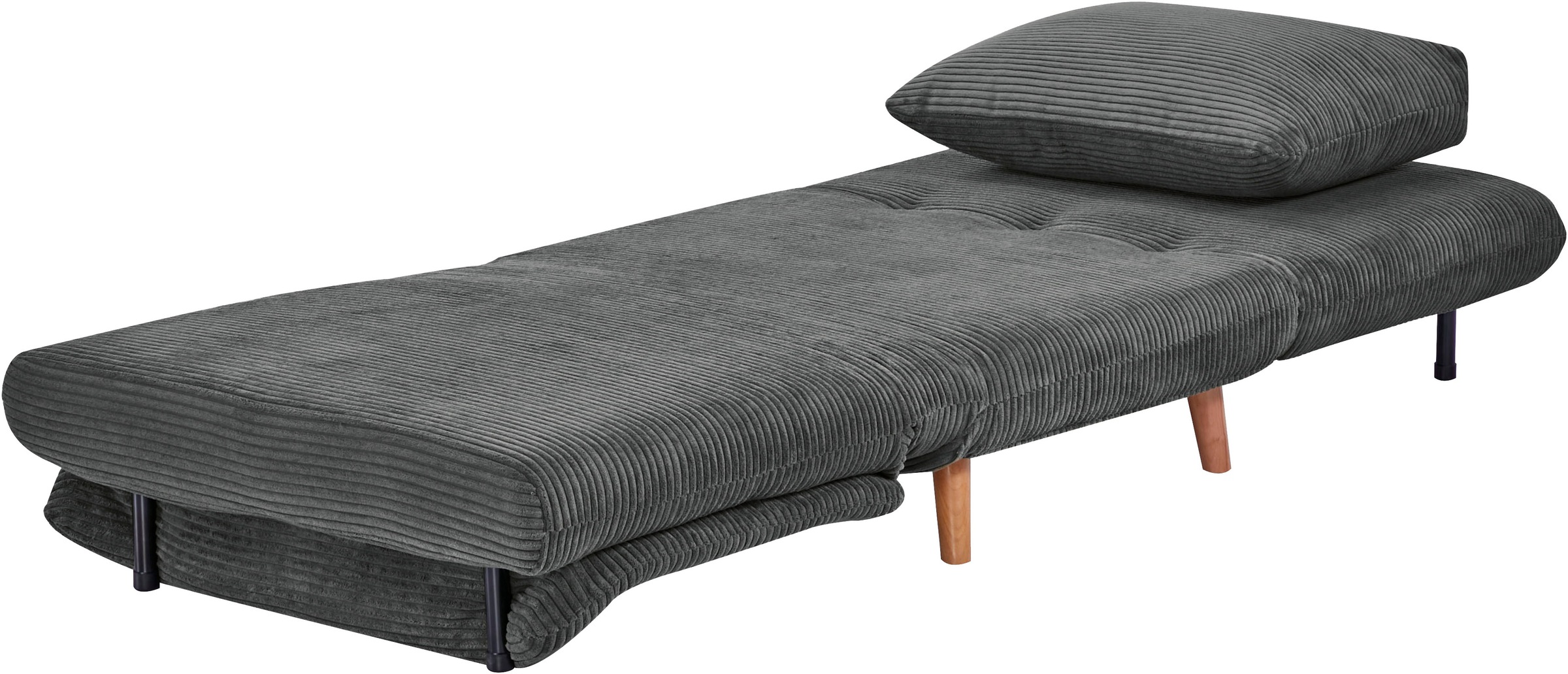 INOSIGN Sessel »AINSLEY« wandelbar zum Gästebett, Schlafsofa, Webstoff u. Cord-Bezug