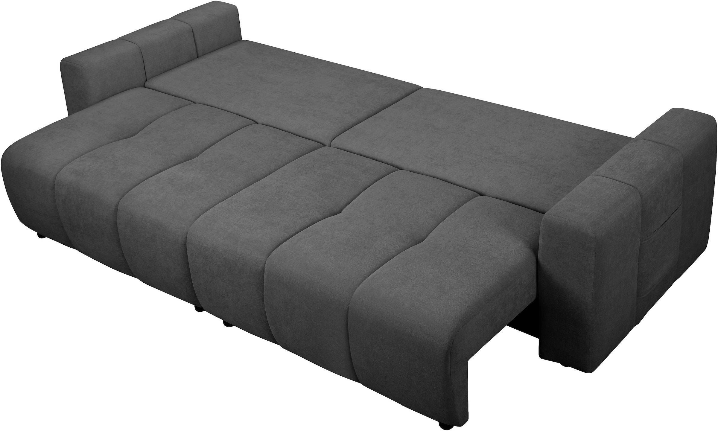 OTTO home Schlafsofa »YLVAA 3-Sitzer, 239cm/Schlafsofa (132/198)-OTTO. Verlässliche Qualität« Tonnentaschen-Federkern, Bettkasten, Feinstruktur weich
