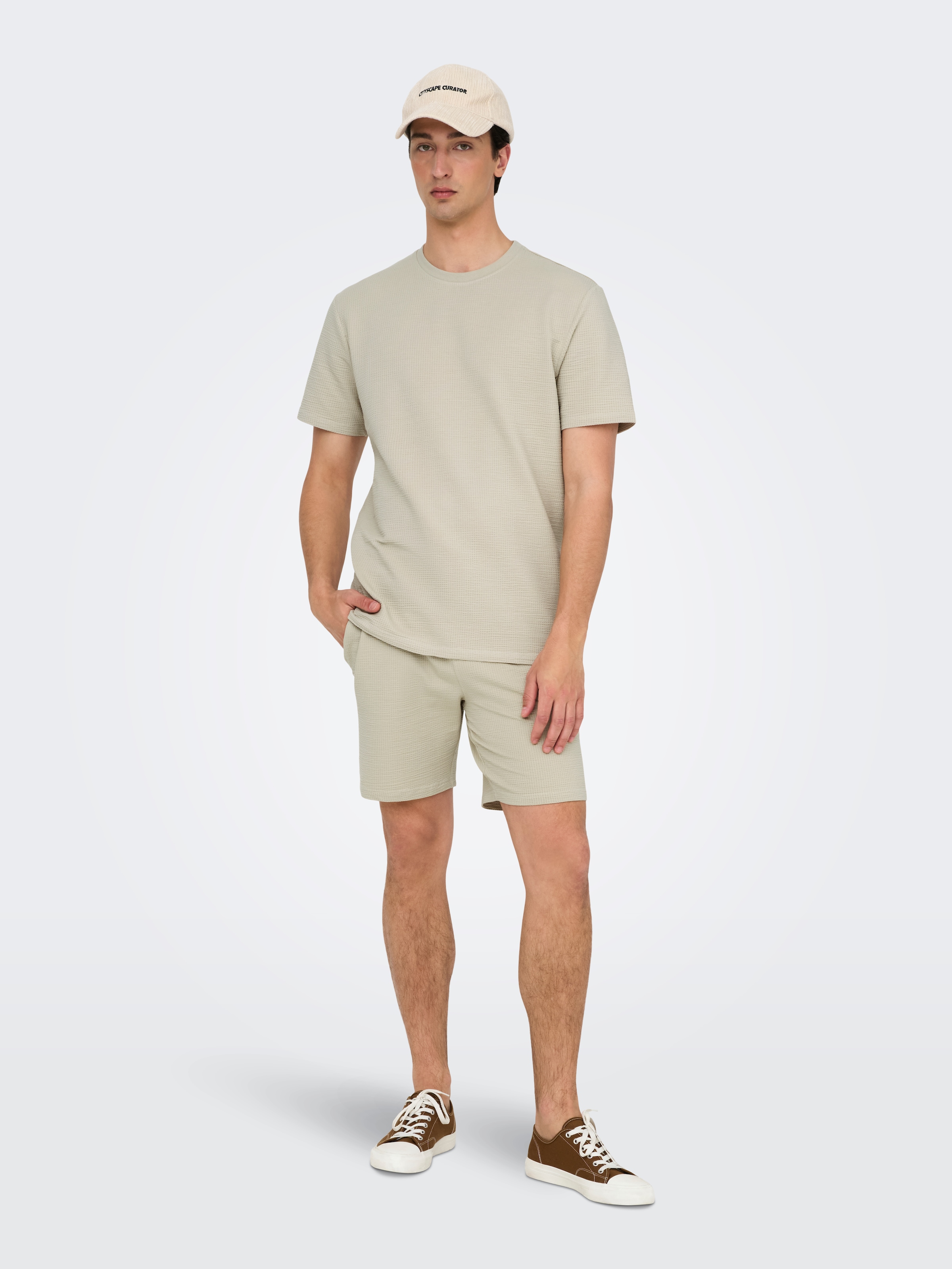 ONLY & SONS Shorts »ONSKIAN LIFE REG SEERSUCKER SHORTS NOOS«