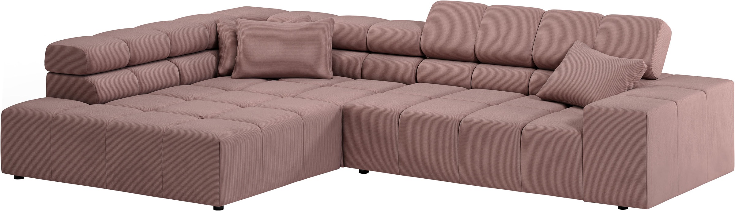 INOSIGN Ecksofa »Ancona incl. Kopfteilverstellung, Breite 319cm, L-Form«, wahlweise motorische Sitztiefenverstellung, auch in Cord + Easy Care