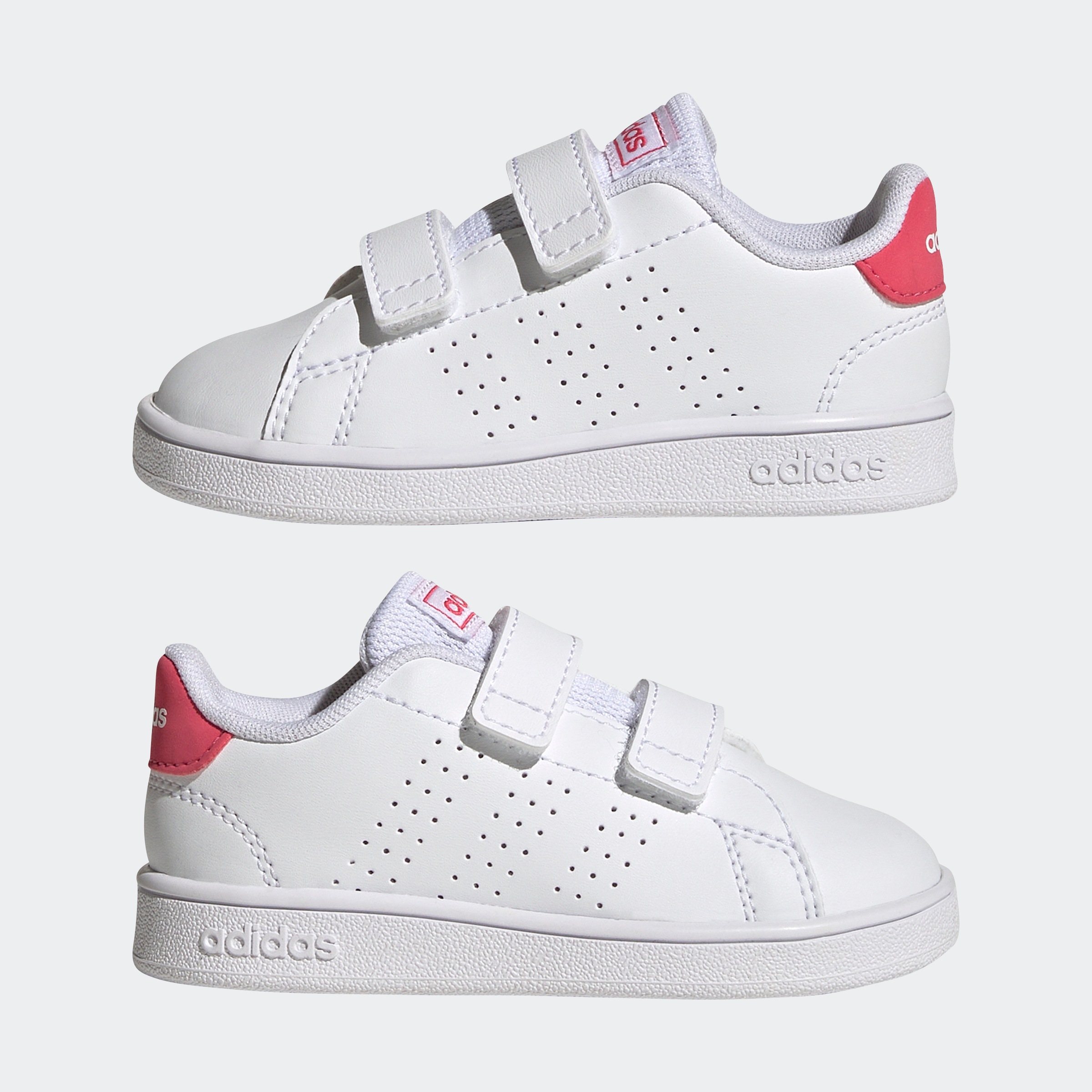 adidas Sportswear Sneaker »ADVANTAGE LIFESTYLE COURT TWO HOOK-AND-LOOP«  Design auf den Spuren des adidas Stan Smith, für Kinder